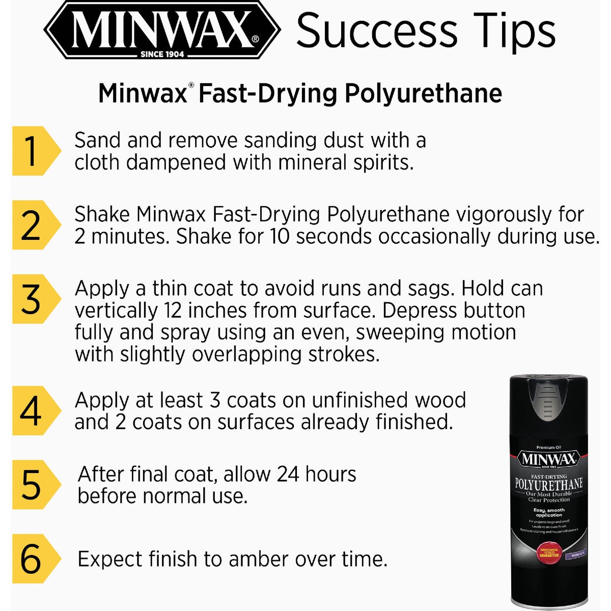 Minwax Warm Semi-Gloss Clear Spray Polyurethane, 11.5 Oz. Image 6