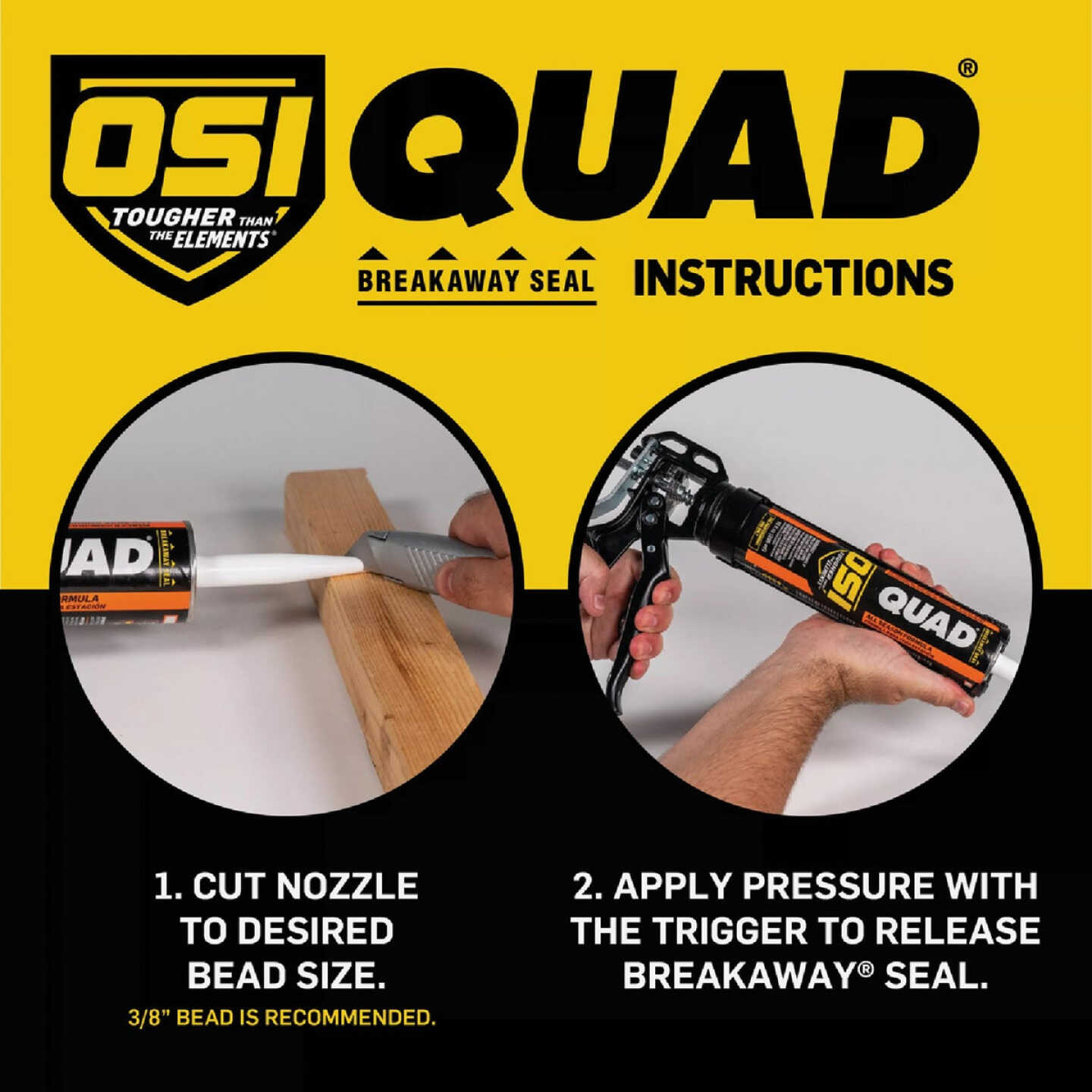 OSI QUAD 10 Oz. Window, Door & Siding Polymer Sealant, Cedar Image 3