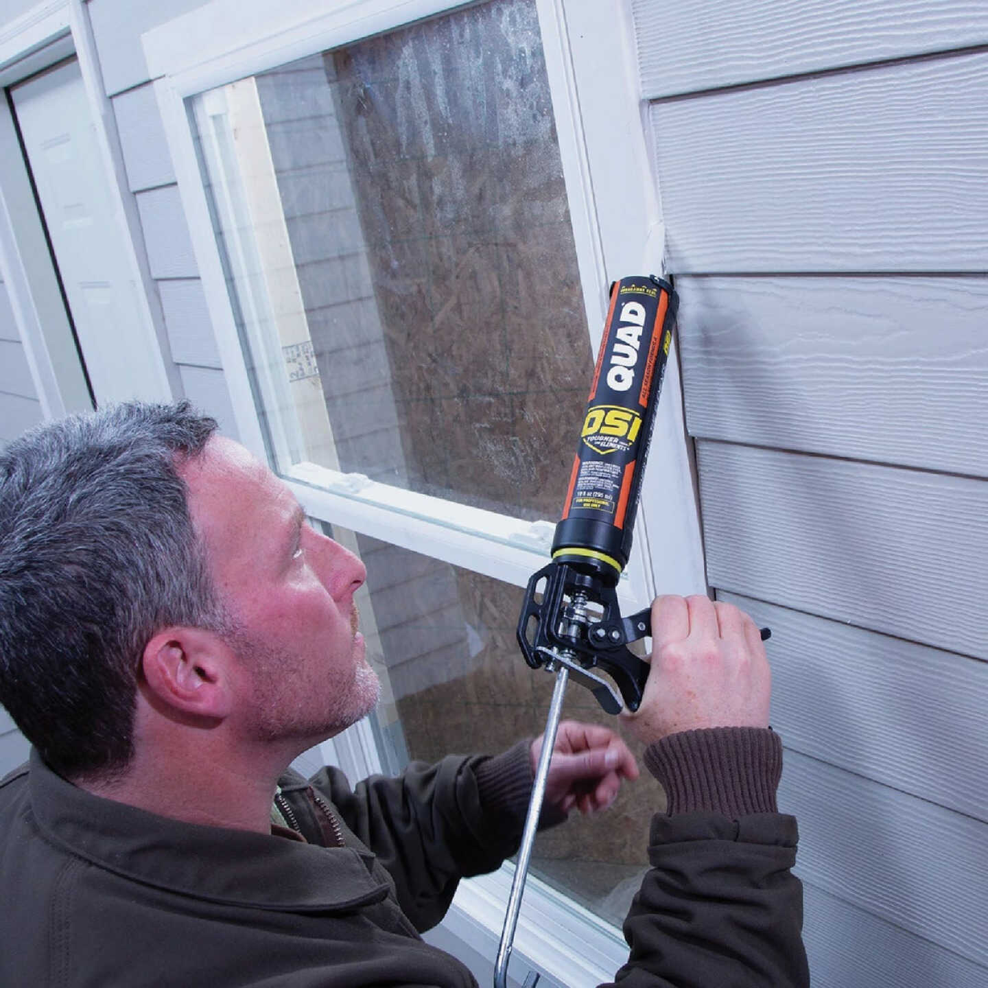OSI QUAD 10 Oz. Window, Door & Siding Polymer Sealant, Brown Image 2