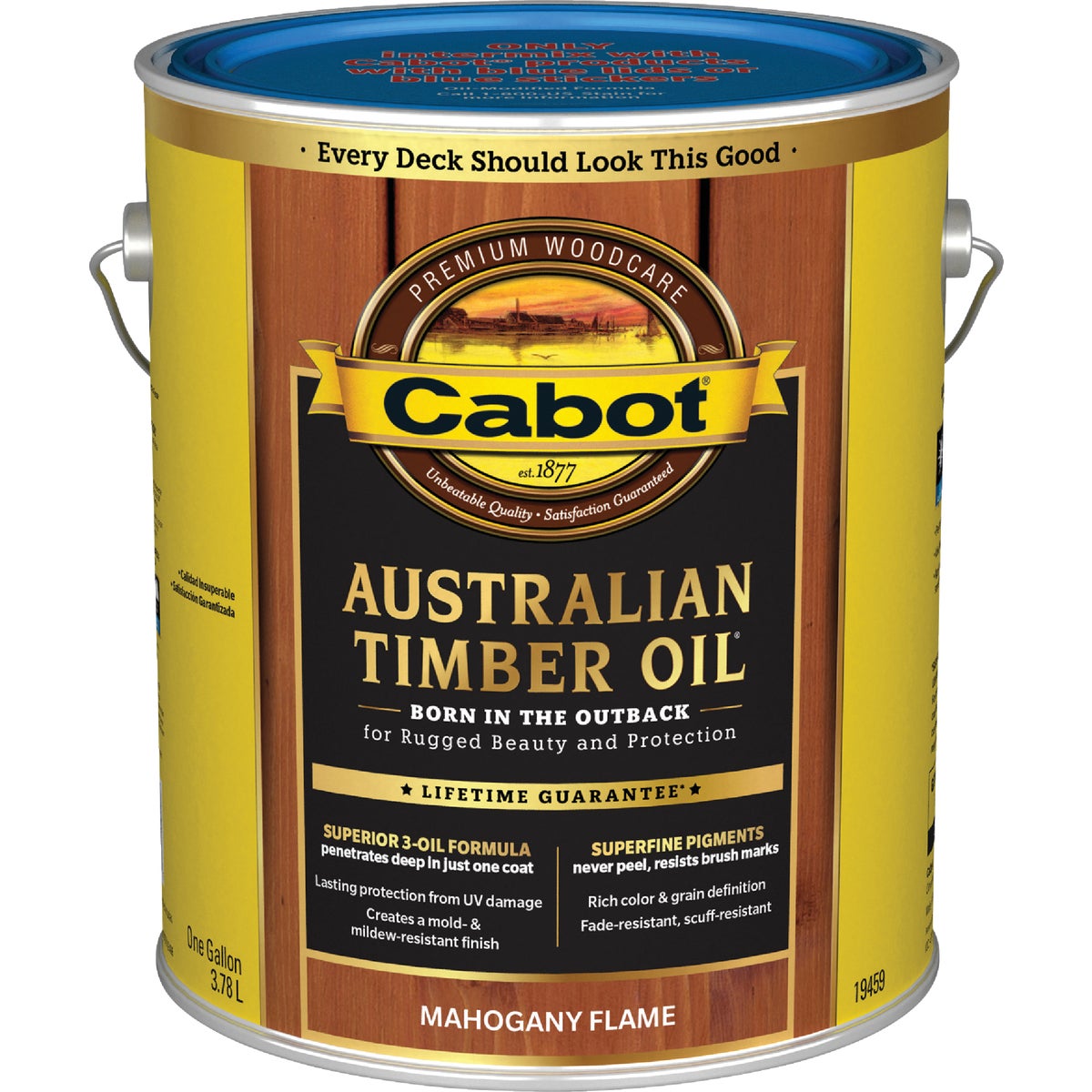 Cabot Australian Timber Oil Low VOC, Mahogany Flame, 1 Gal. Image 7