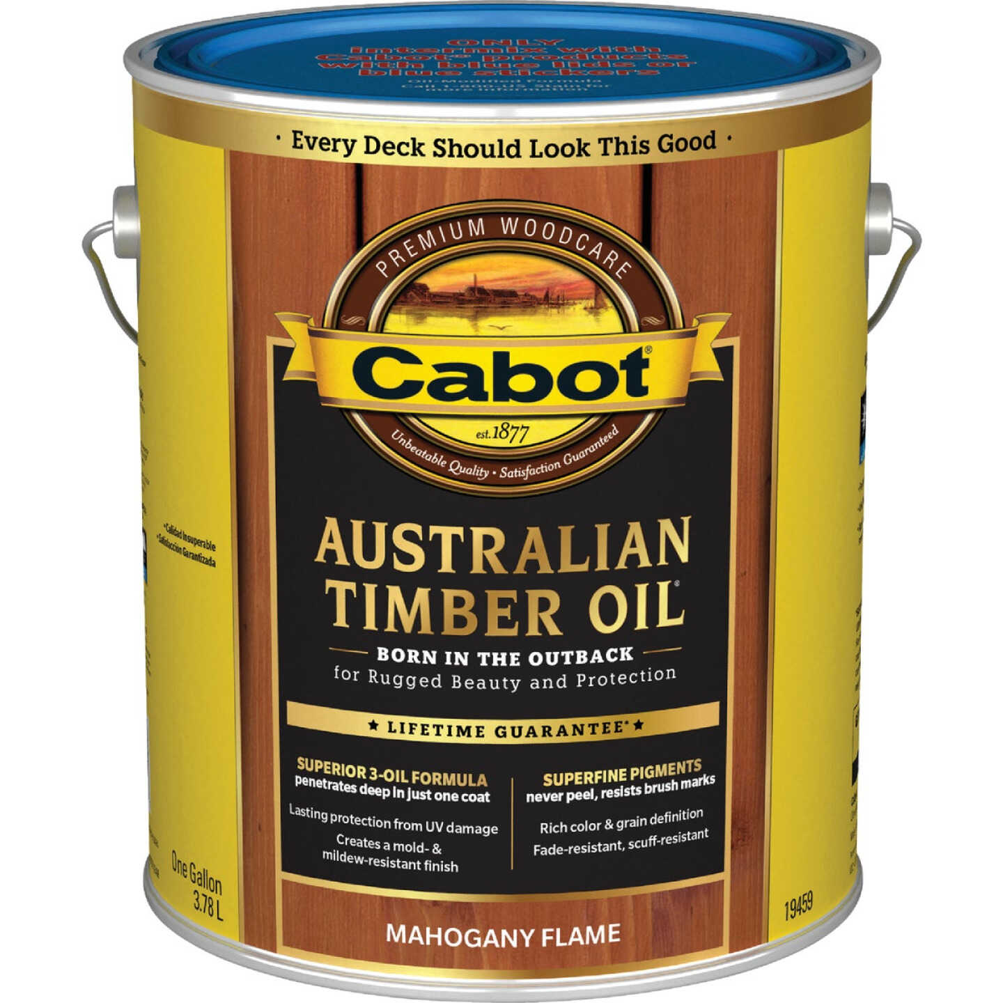 Cabot Australian Timber Oil Low VOC, Mahogany Flame, 1 Gal. Image 7