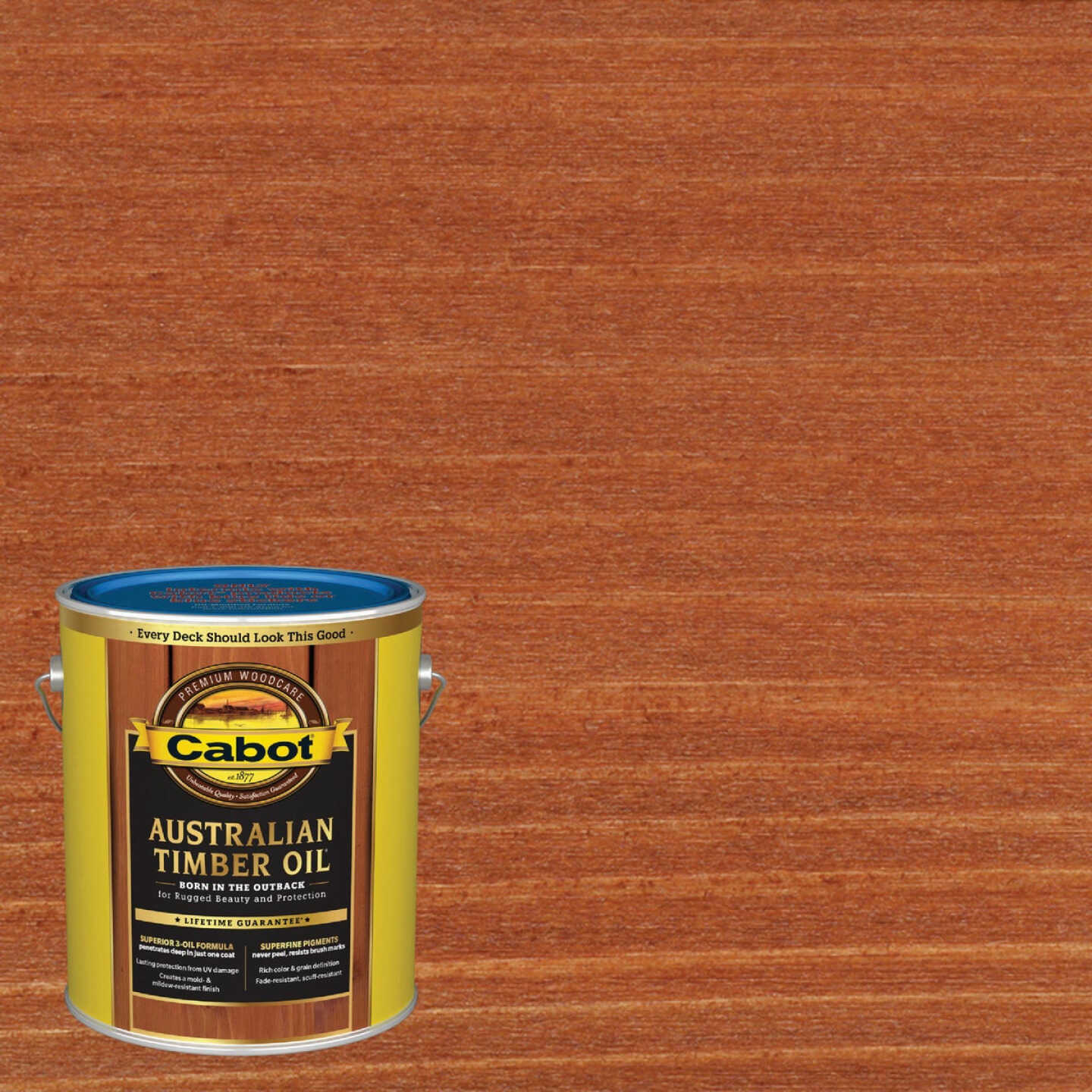 Cabot Australian Timber Oil Low VOC, Mahogany Flame, 1 Gal. Image 1