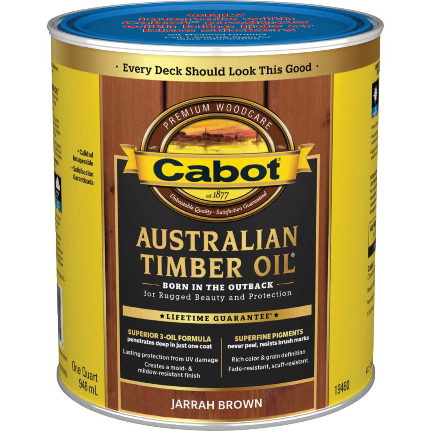 Cabot Australian Timber Oil Low VOC, Jarrah Brown, 1 Qt. Image 7