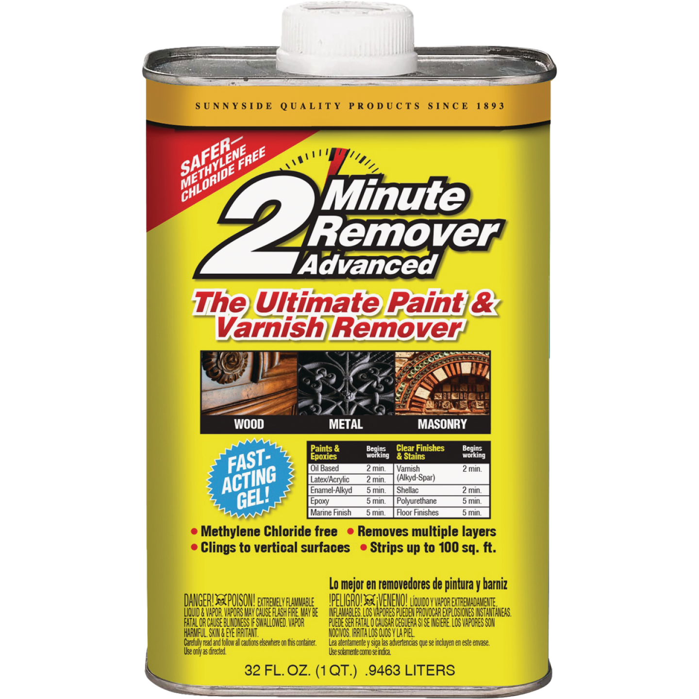 Sunnyside 2 Minute Remover Advanced Ultimate Qt. Gel Paint & Varnish Remover Image 1