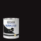 Rust-Oleum Painter's Touch 2X Ultra Cover Premium Latex Paint, Semi-Gloss Black, 1 Qt. Image 1