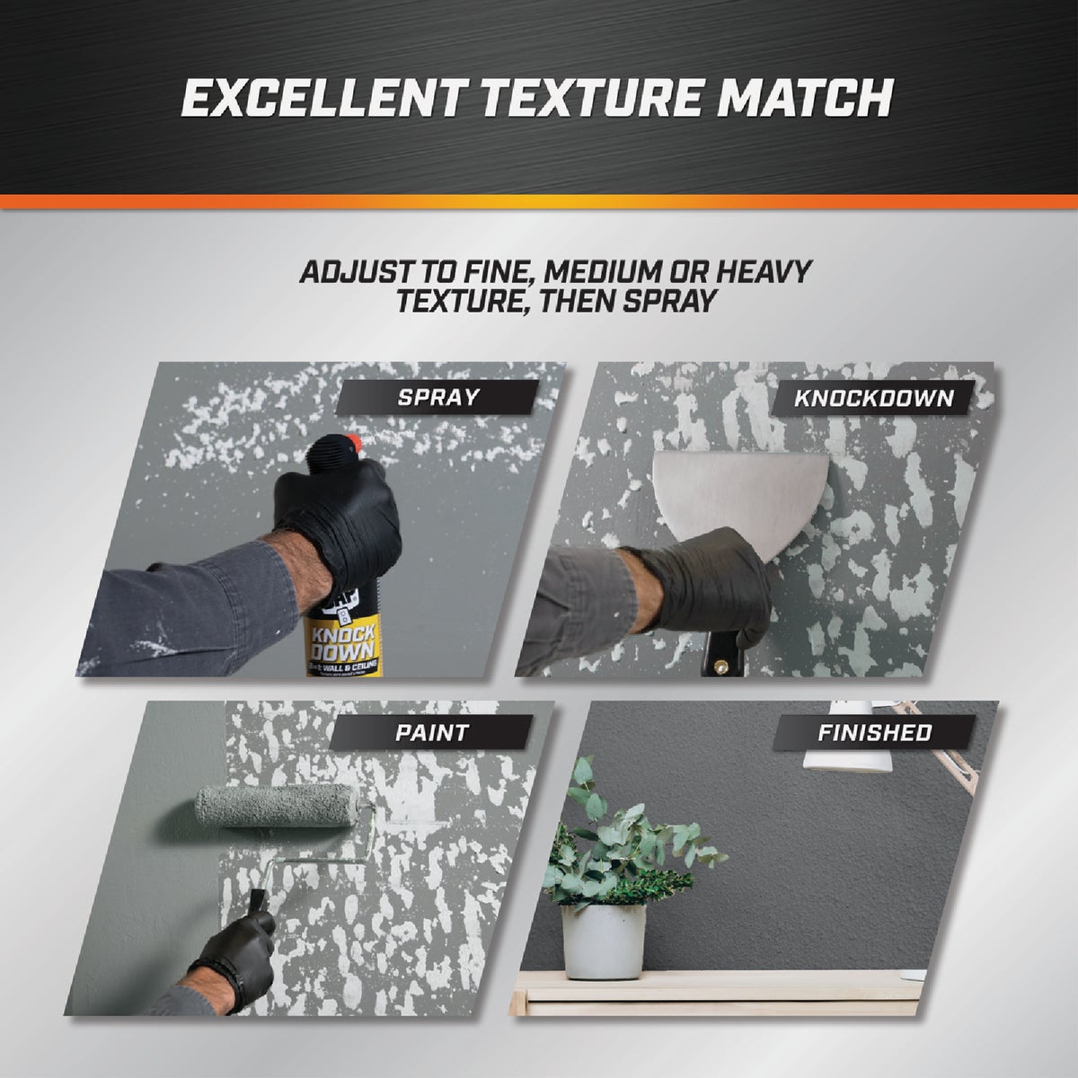 Dap 25 Oz. 2-In-1 Knockdown Water Base Spray Texture with AimTech Image 5