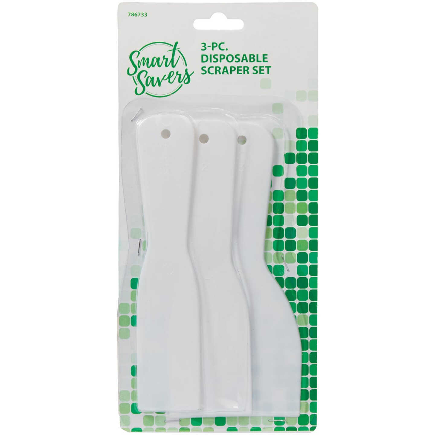 Smart Savers Plastic Disposable Putty Knife Scraper Set, (3-Piece) Image 1