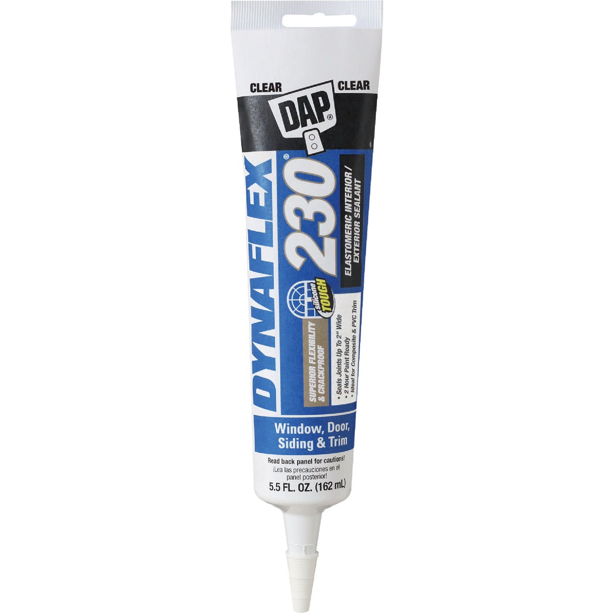 Dap Dynaflex 230 5.5 Oz. 100% Waterproof Window, Door, Siding & Trim Elastomeric Sealant, Clear Image 1