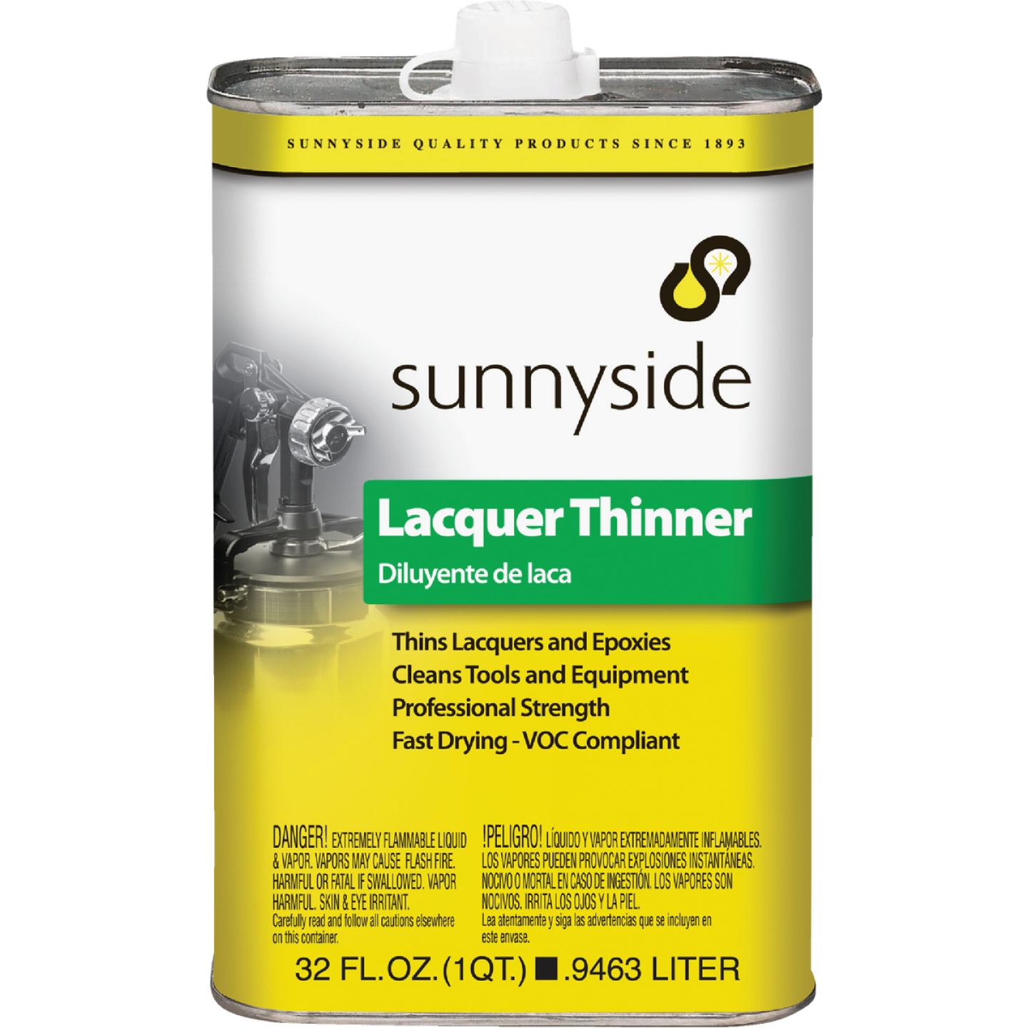 Sunnyside Low VOC Lacquer Thinner, Quart Image 1