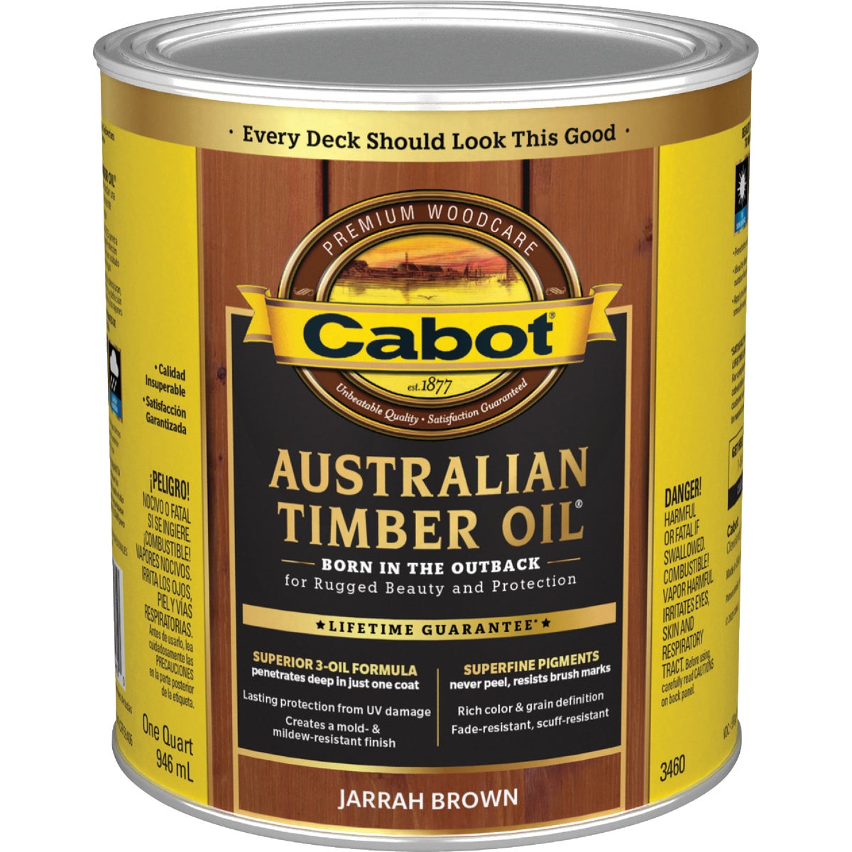Cabot Australian Timber Oil, Jarrah Brown, 1 Qt. Image 7