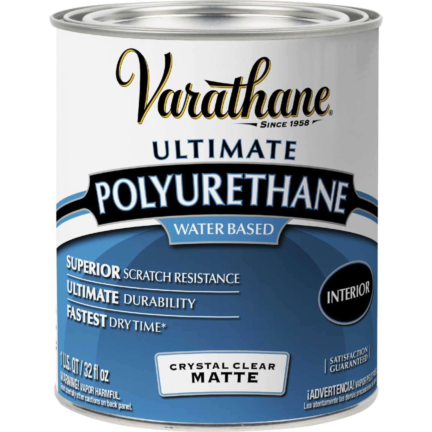 Varathane Matte Low Odor Water Based Interior Polyurethane, 1 Qt. Image 1