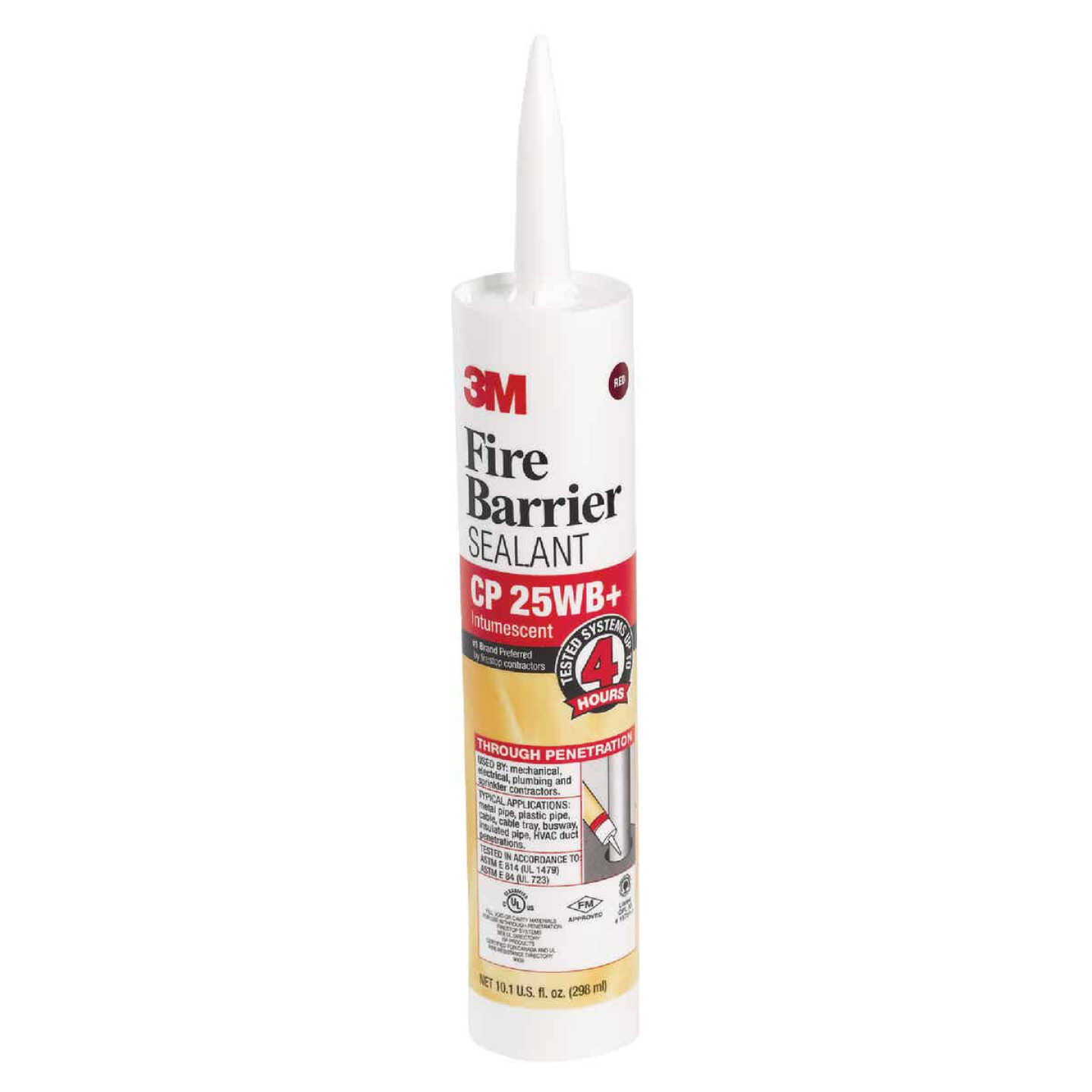 3M 10.1 Oz. 4 Hour Fire Barrier Sealant, Red Image 1