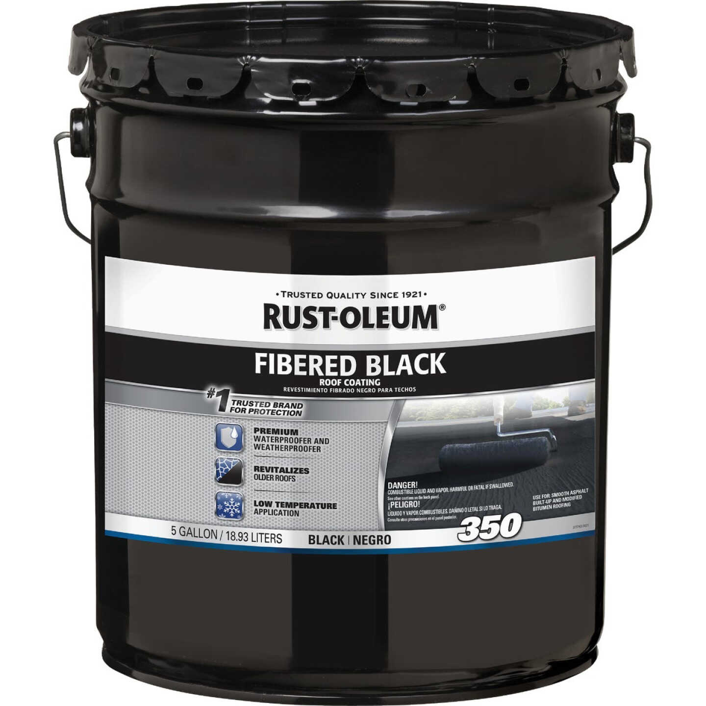 Rust-Oleum 350 5 Gal. Fibered Black Roof Coating Image 3