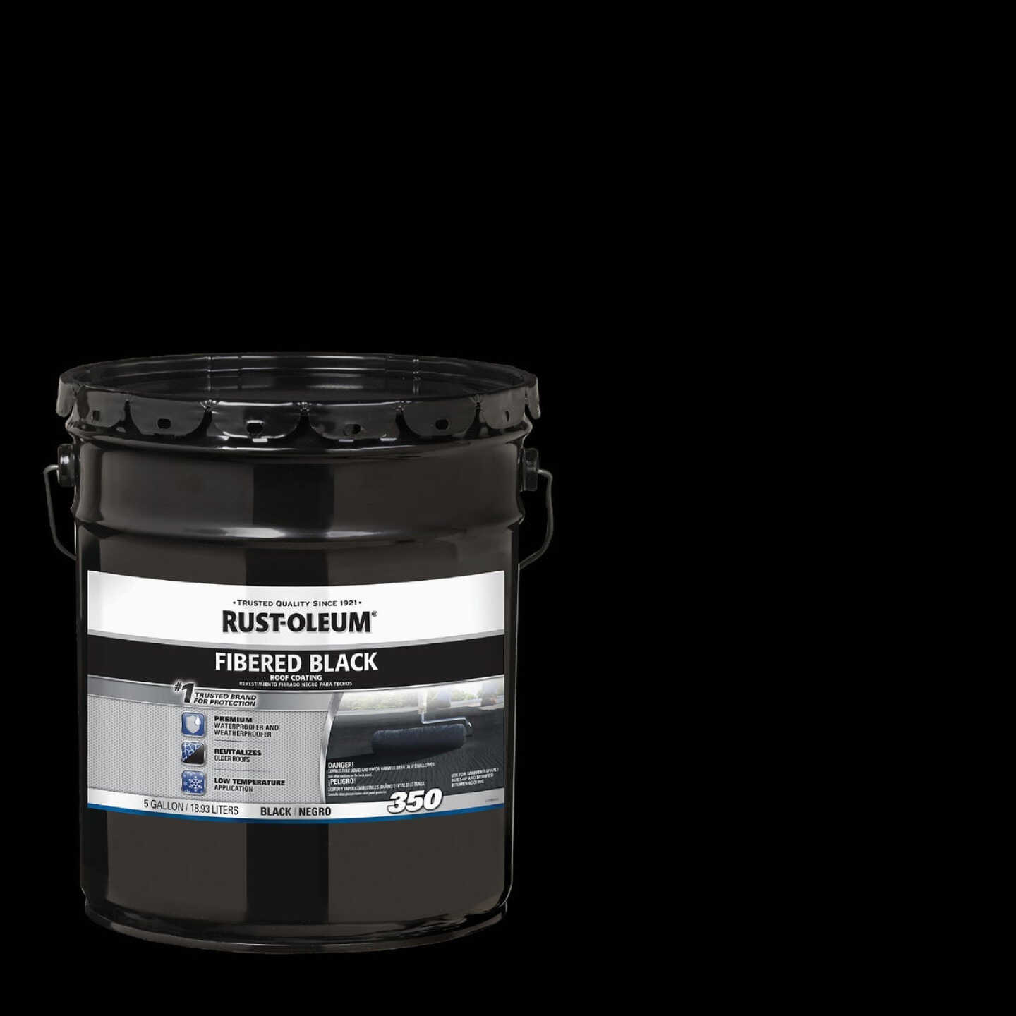 Rust-Oleum 350 5 Gal. Fibered Black Roof Coating Image 1