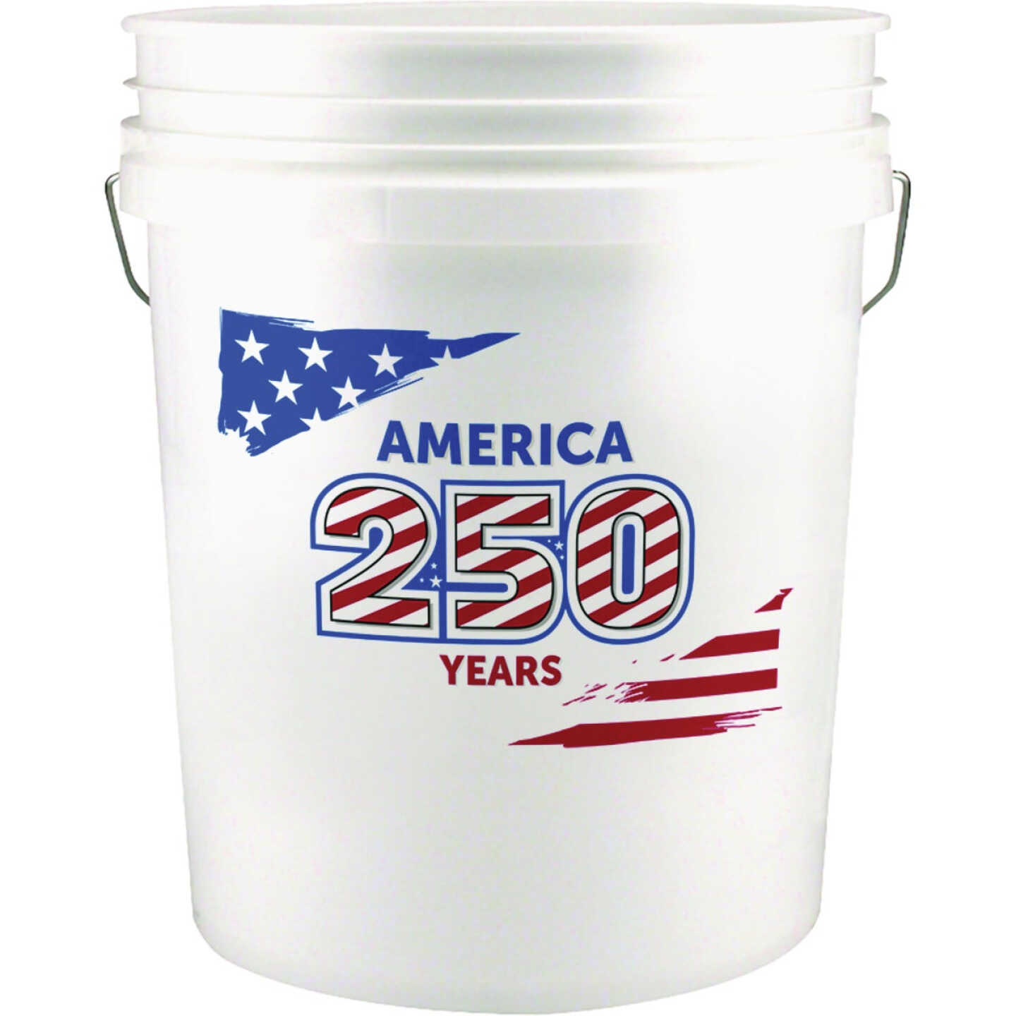 Do it Best 5 Gal. White Bucket with America 250 Years Logo Image 1