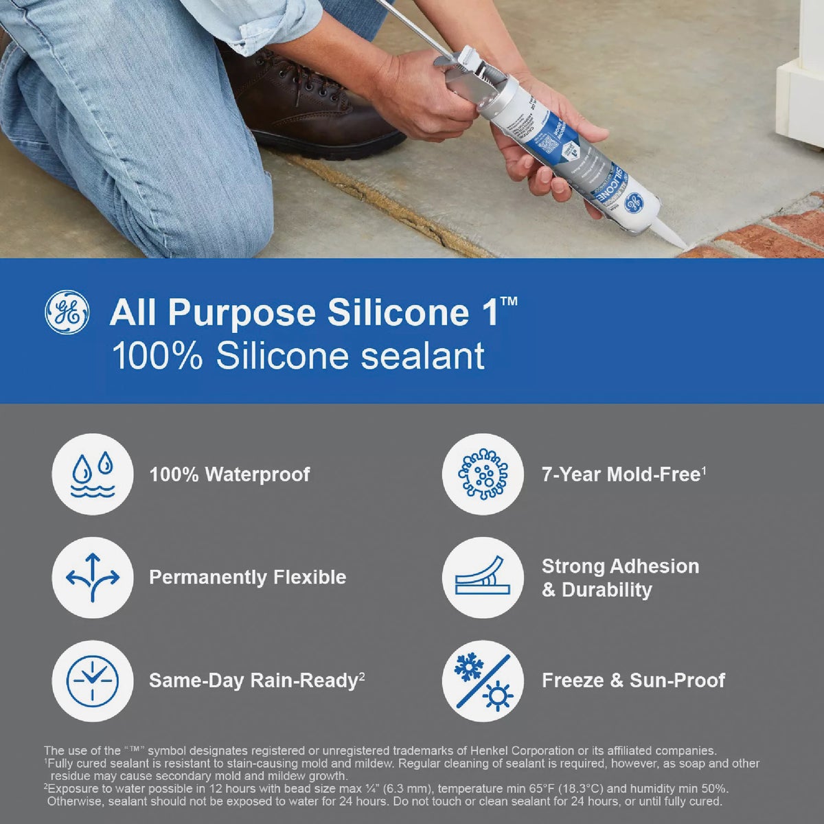 GE Window & Door All-Purpose Sealant, White, 10.1 Oz. Cartridge Image 4