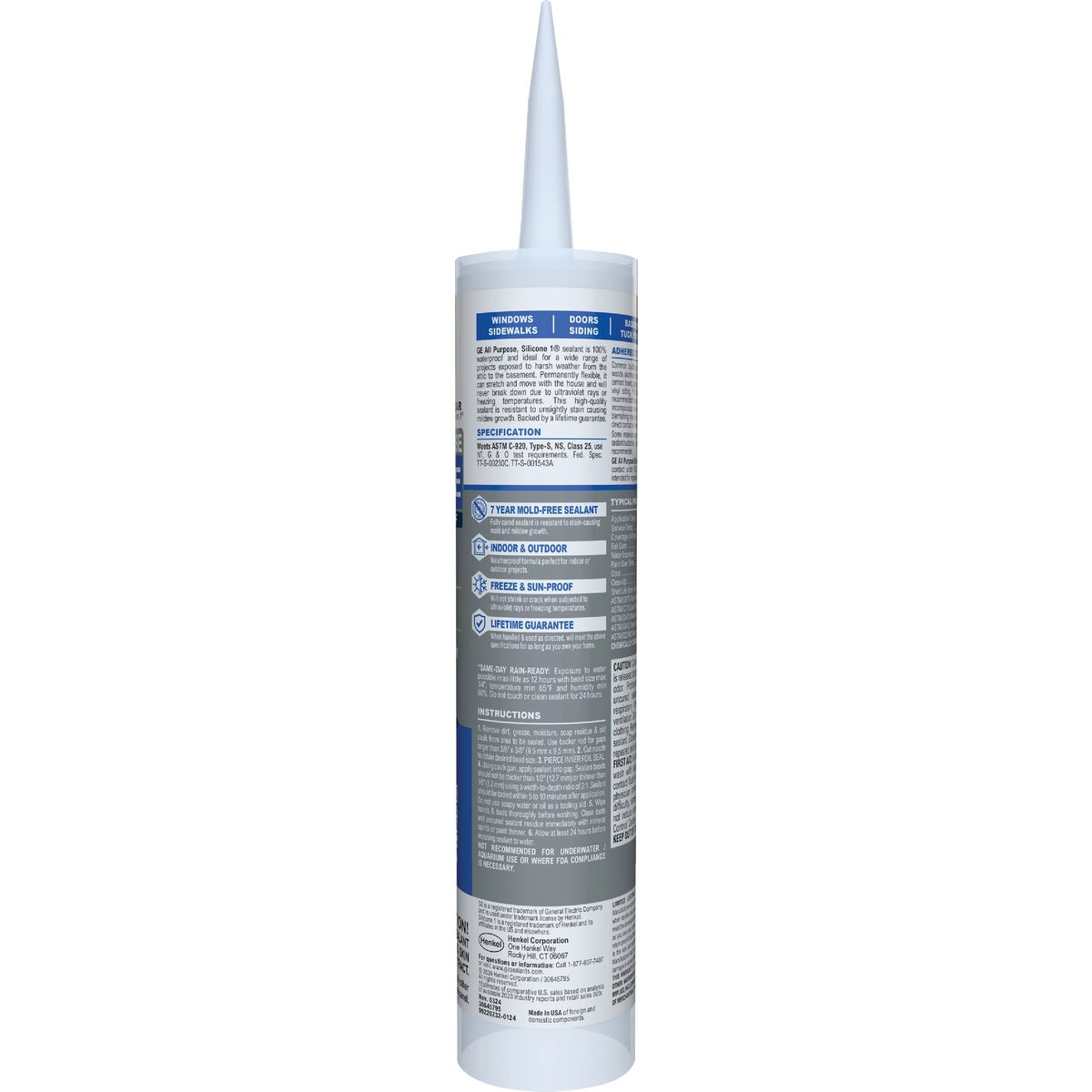 GE Window & Door All-Purpose Sealant, Clear, 10.1 Oz. Cartridge Image 7