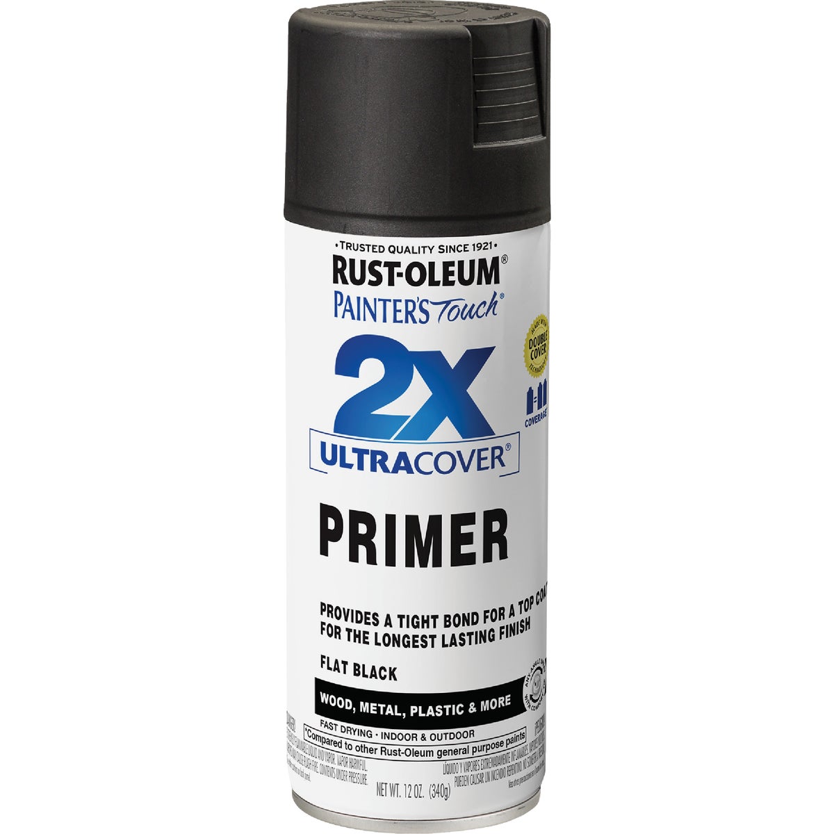 Rust-Oleum Painter's Touch 2X Ultra Cover Flat Black Spray Paint Primer Image 2