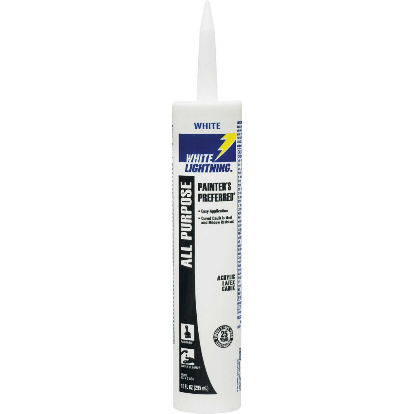 White Lightning Painter's Preferred 10 Oz. White Acrylic Latex Caulk Image 1