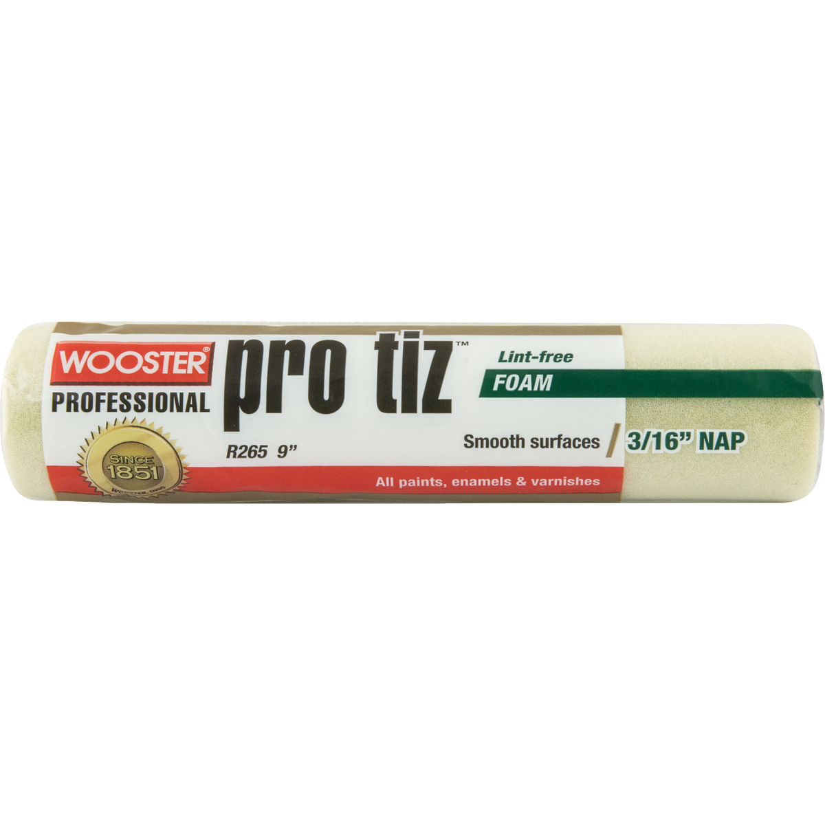 Wooster Pro Tiz 9 In. x 3/16 In. Foam Roller Cover Image 1