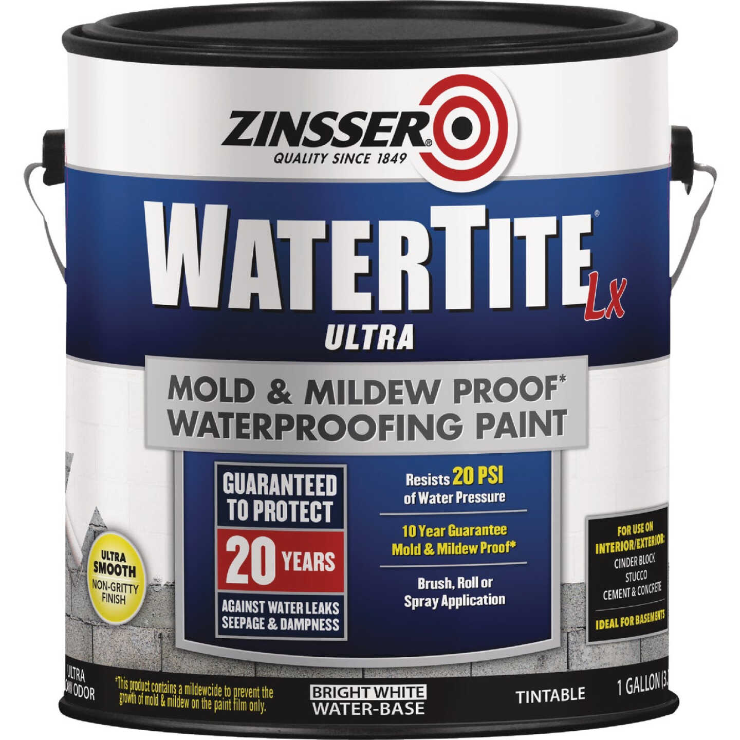 Zinsser WaterTite LX Ultra 1 Gal. Mold & Mildew Proof Waterproofing Paint Image 1