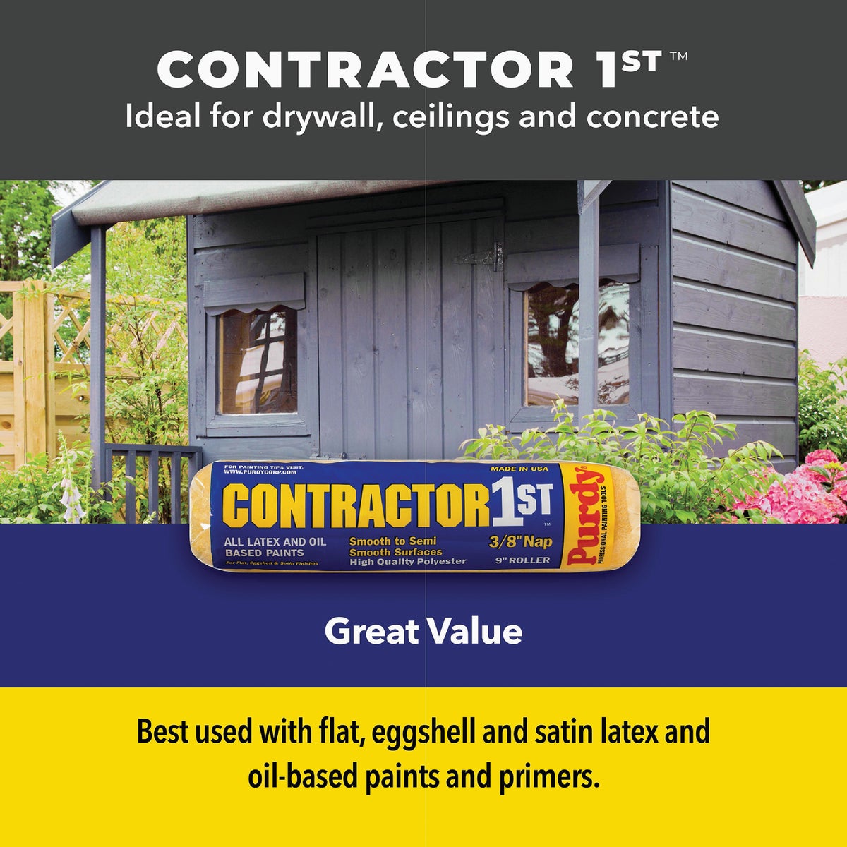 Purdy Contractor 1st 18 In. x 1/2 In. Knit Fabric Roller Cover Image 2