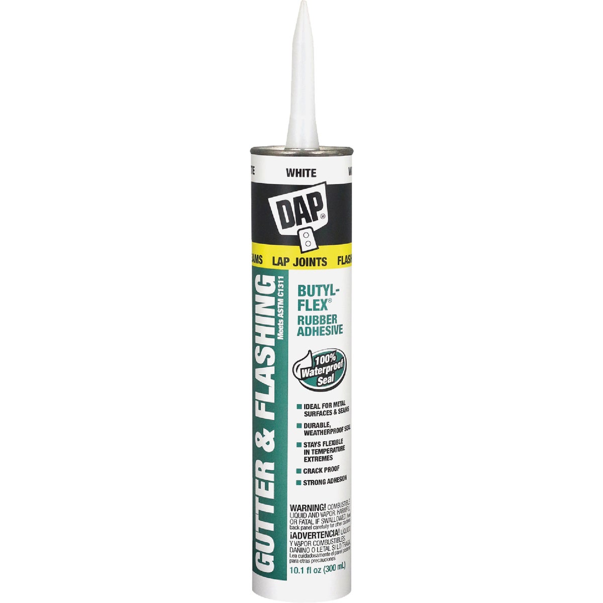 DAP BUTYL-FLEX 10.1 Oz. Gutter & Flashing Sealant, White Image 1