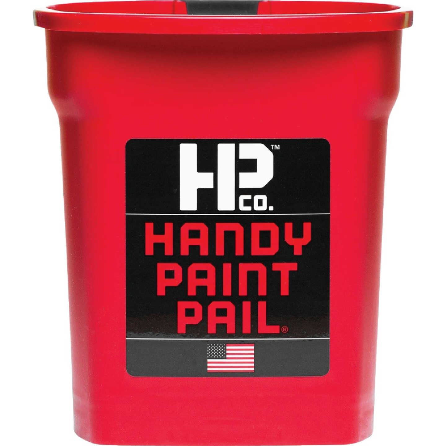HANDy Paint Pail 1 Qt. Red Painter's Bucket w/Adjustable Strap And Magnetic Brush Holder Image 1