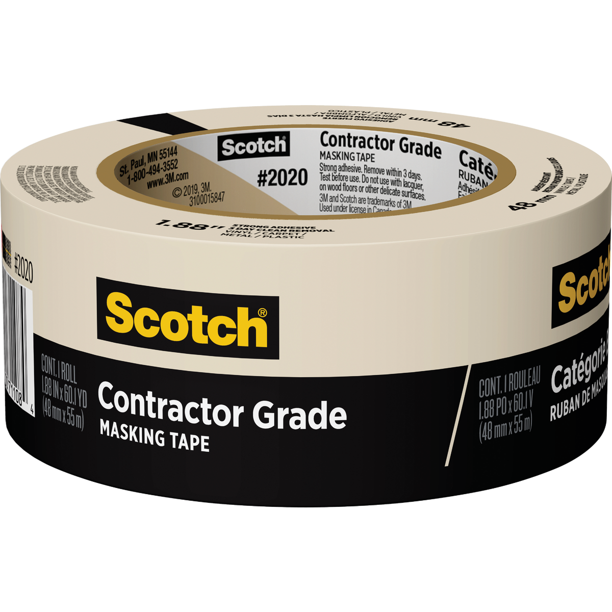 Scotch 1.88 In. x 60.1 Yd. Contractor Grade Masking Tape