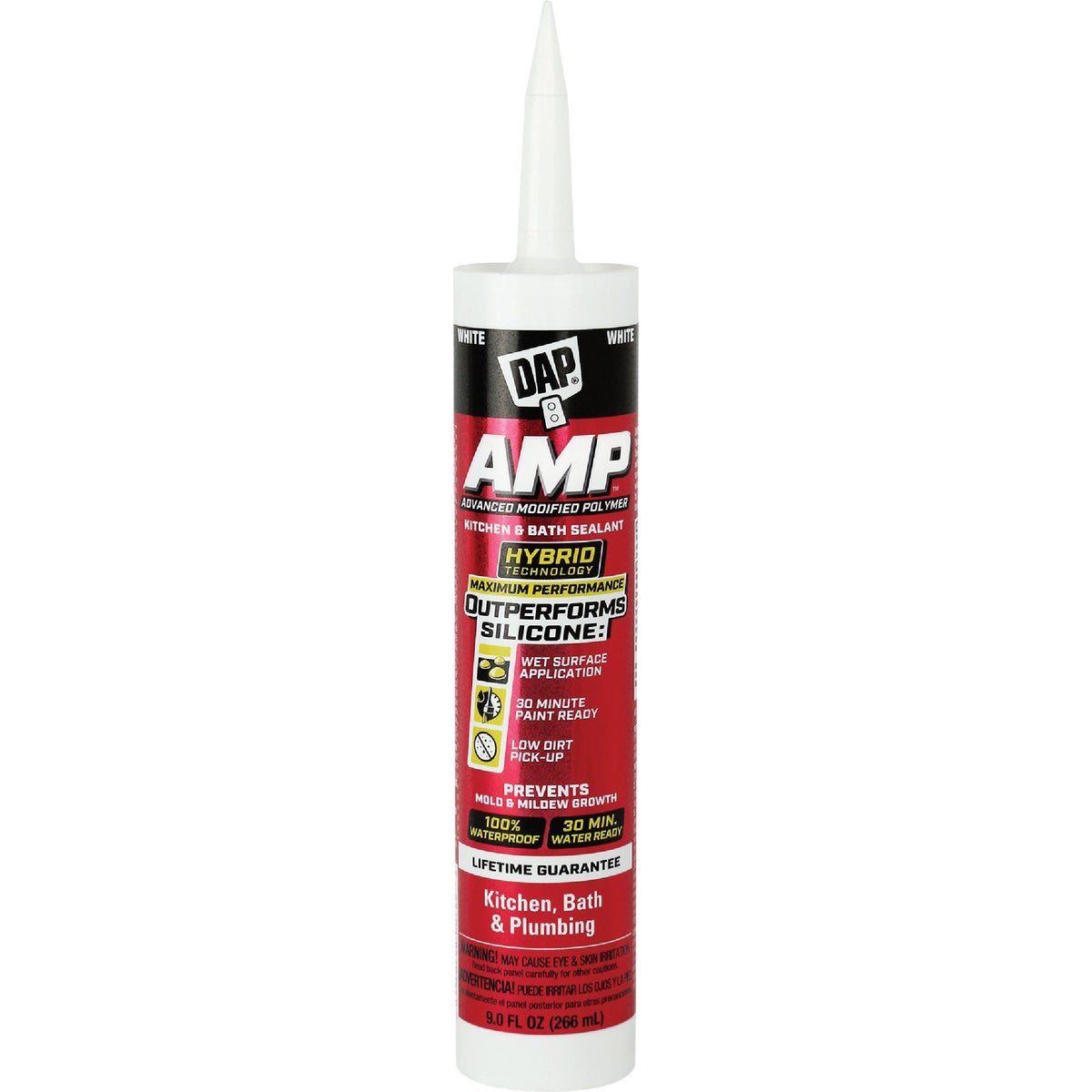 DAP AMP 9 Oz. Advanced Modified Polymer
Kitchen, Bath & Plumbing Sealant, White Image 1
