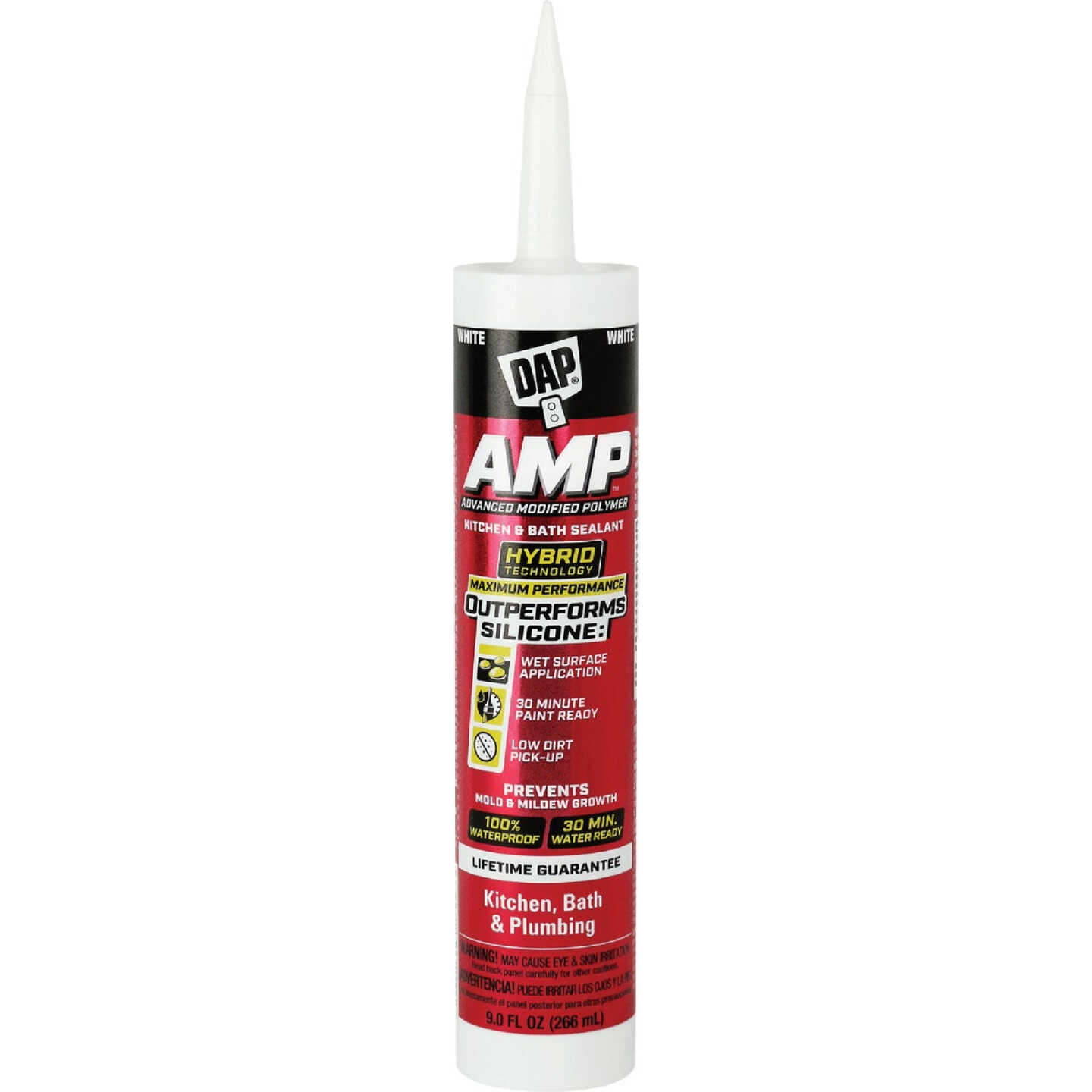 DAP AMP 9 Oz. Advanced Modified Polymer
Kitchen, Bath & Plumbing Sealant, White Image 1