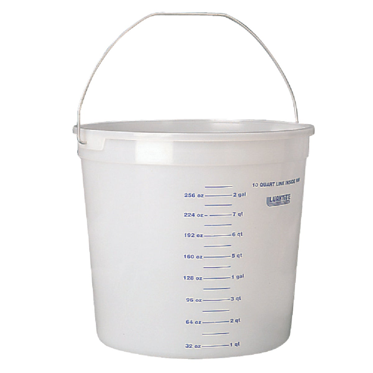 Leaktite 10 Qt. Clear Plastic Bucket with Measuring Increments