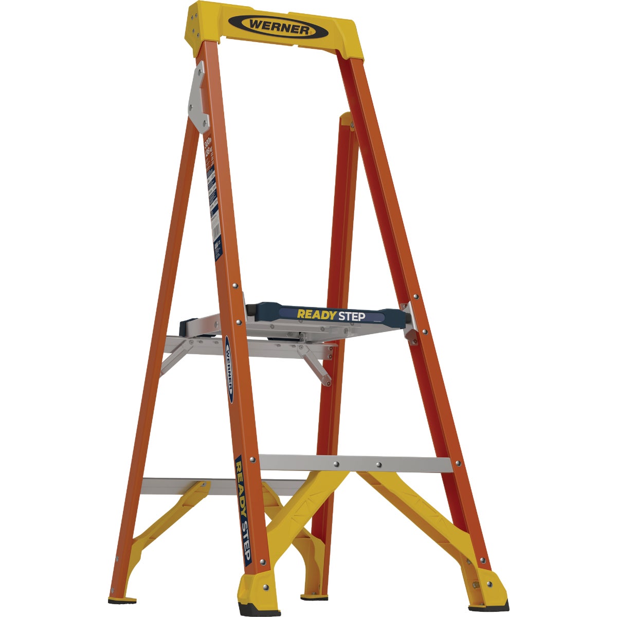 Werner Ready Step 4 Ft. Fiberglass Step Ladder with 300 Lb. Load Capacity Type IA Ladder Rating