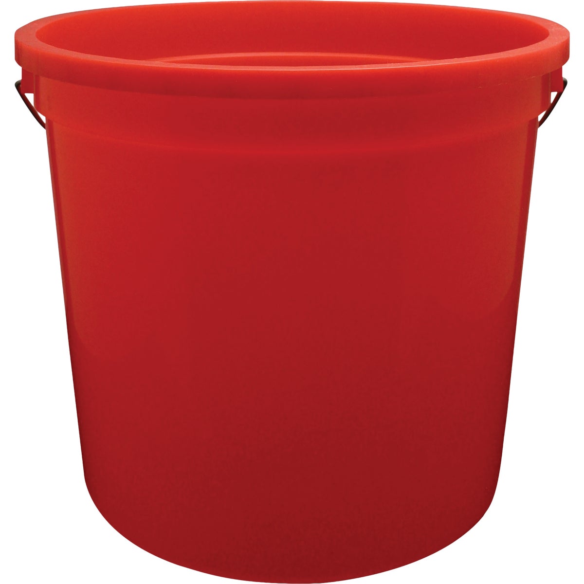 10 QT Red Plastic Paint Pail Image 1