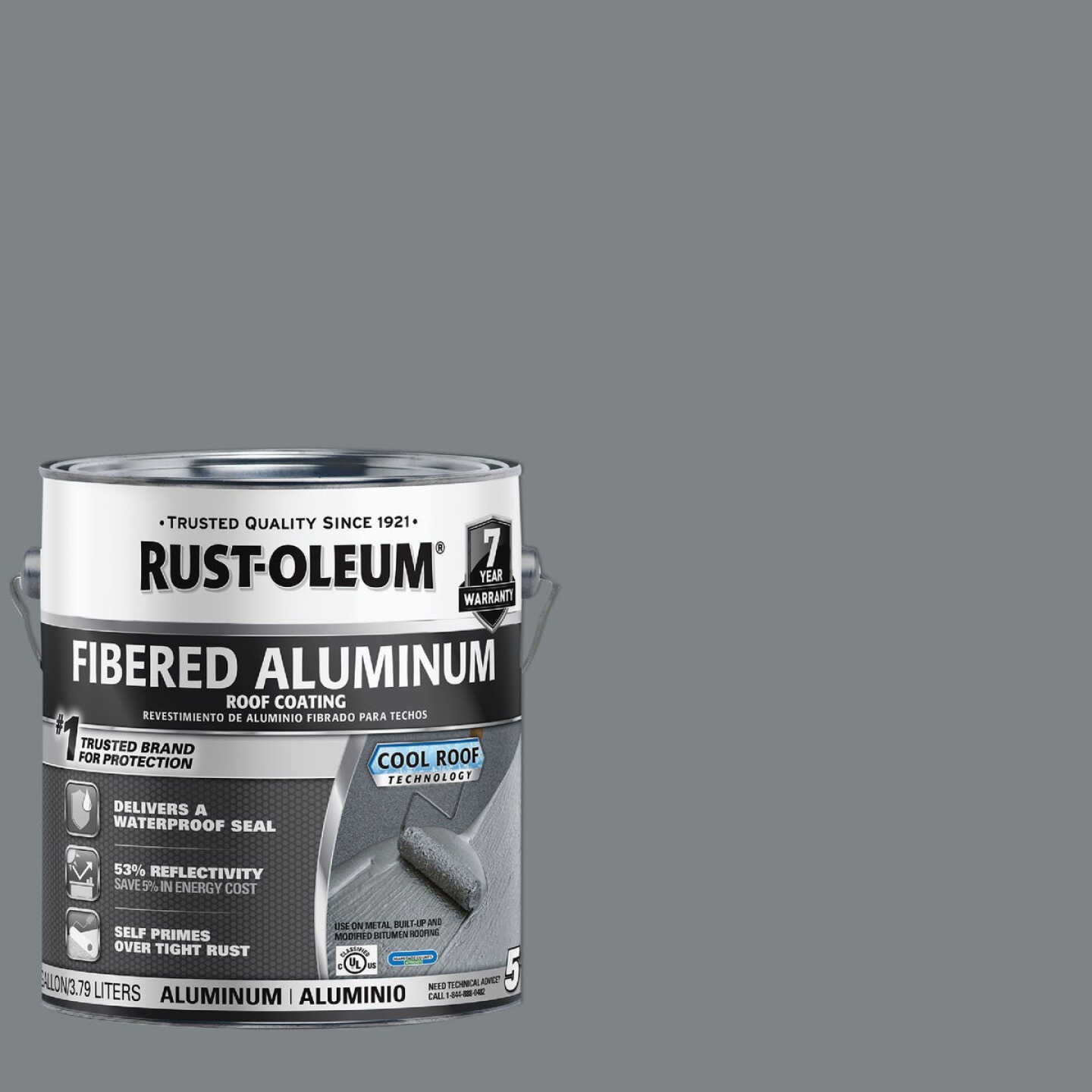 Rust-Oleum 510 1 Gal. 7-Year Fibered Aluminum Roof Coating Image 1