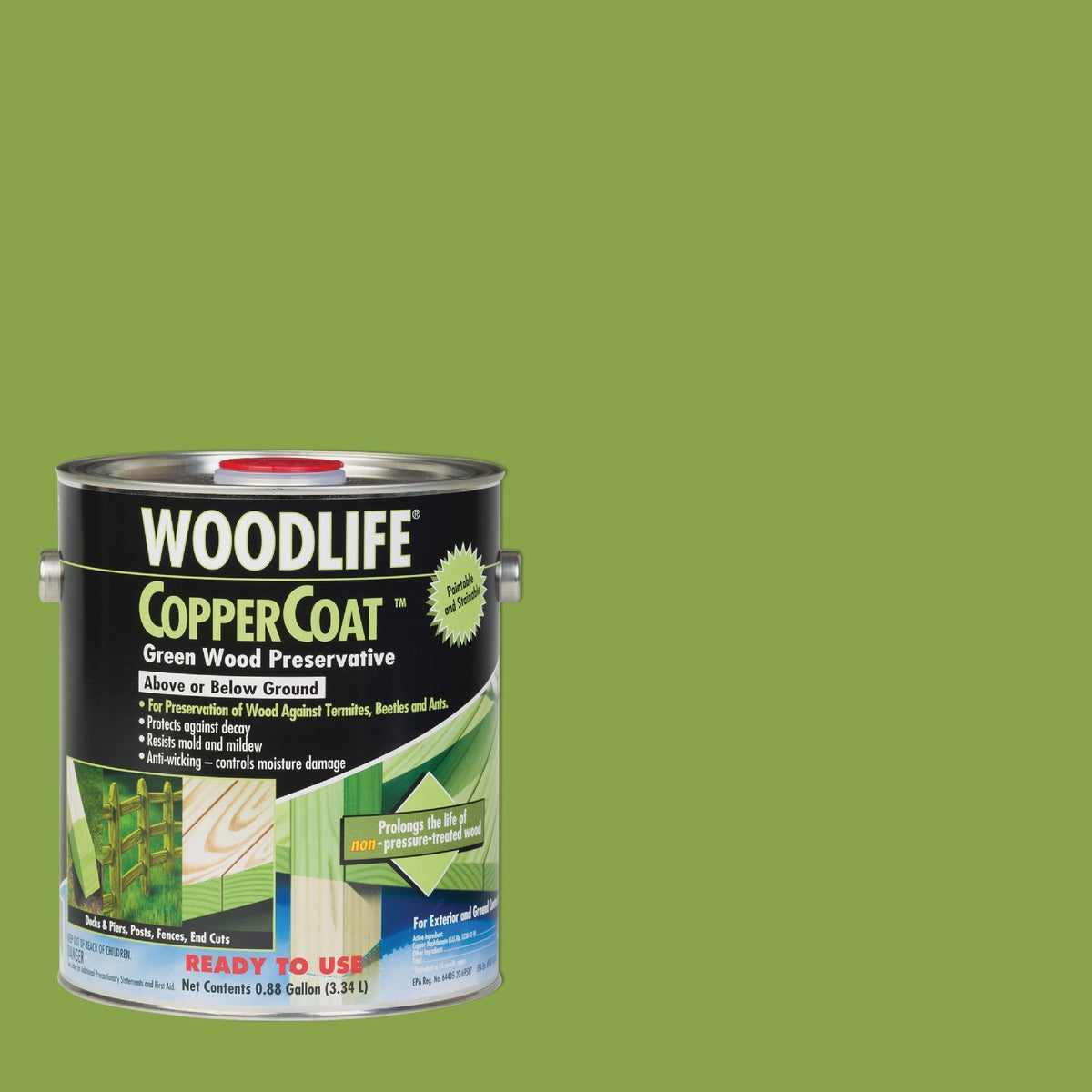 Rust-Oleum Woodlife Water-Based Coppercoat Green Wood Preservative, 1 Gal. Image 2