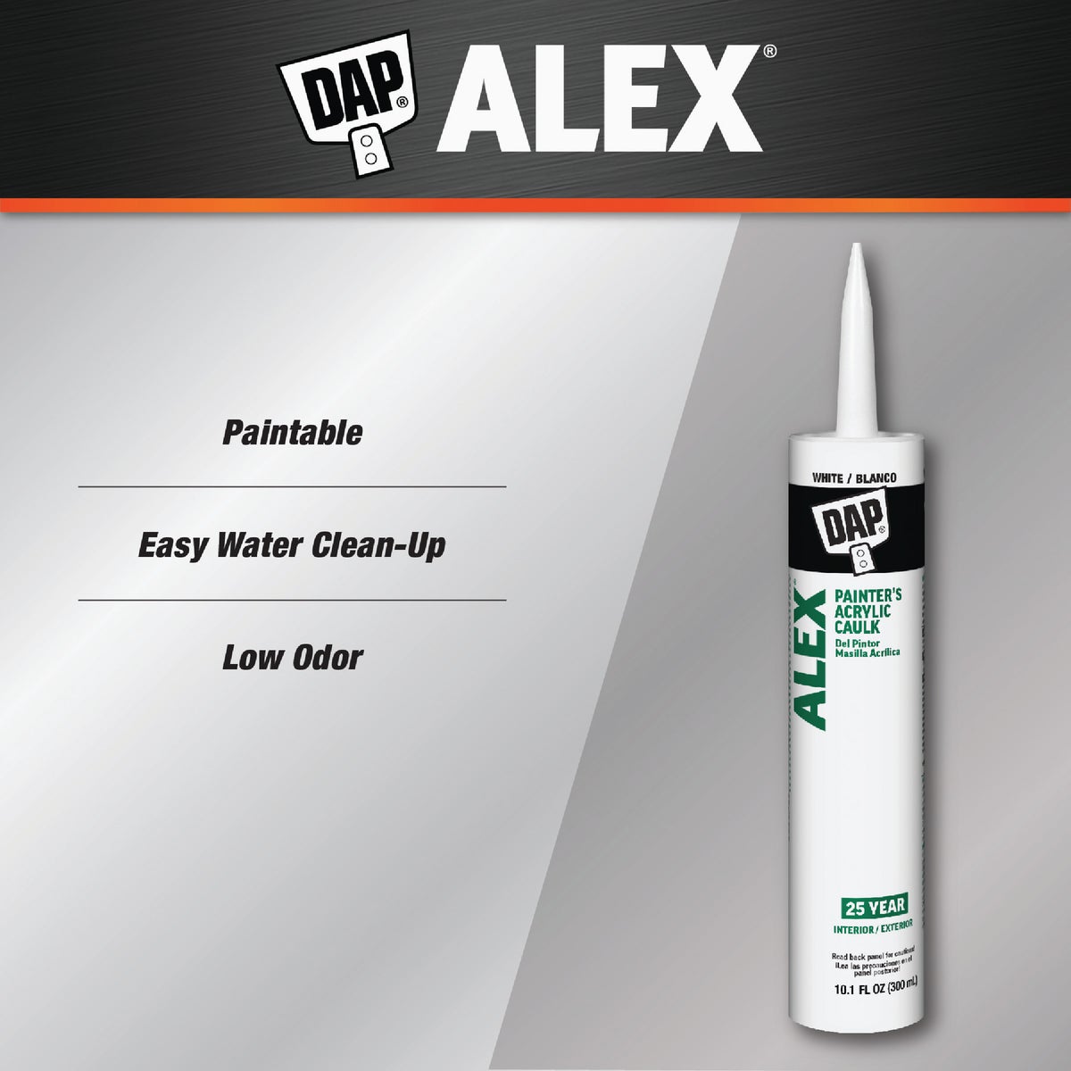 Dap Alex 10.1 Oz. White Painter's Acrylic Latex Caulk Image 2
