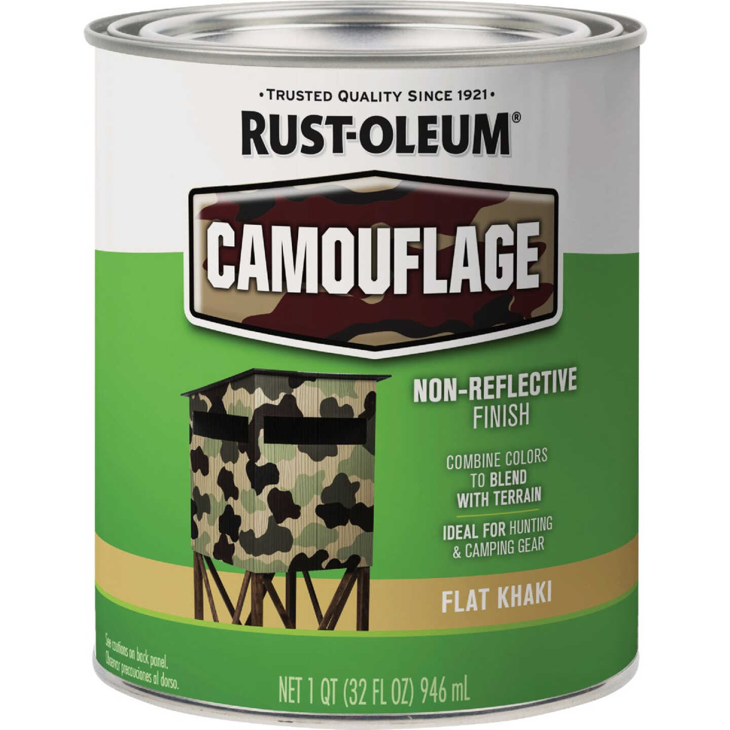 Rust-Oleum 1 Qt. Camouflage Brush Paint, Khaki Image 7