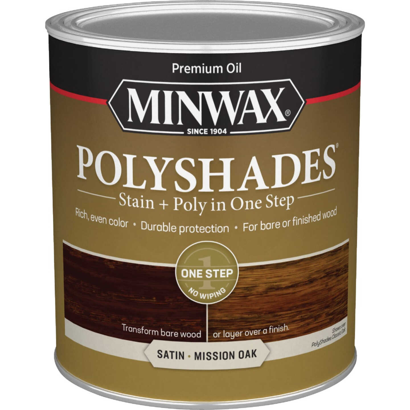 Minwax Polyshades 1 Qt. Satin Stain & Finish Polyurethane In 1-Step, Mission Oak Image 7