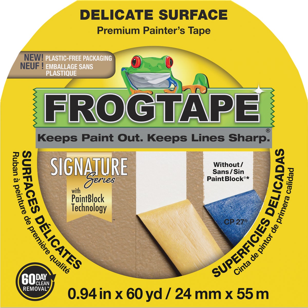 FrogTape 0.94 In. x 60 Yd. Delicate Surface Masking Tape