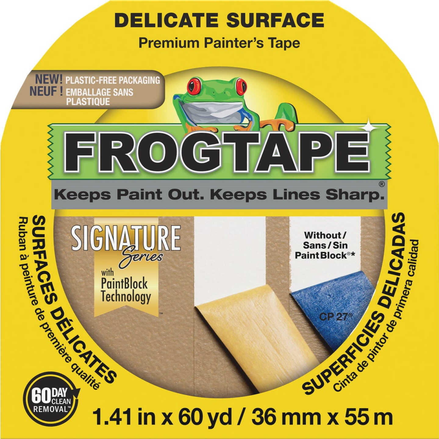 FrogTape 1.41 In. x 60 Yd. Delicate Surface Masking Tape Image 1