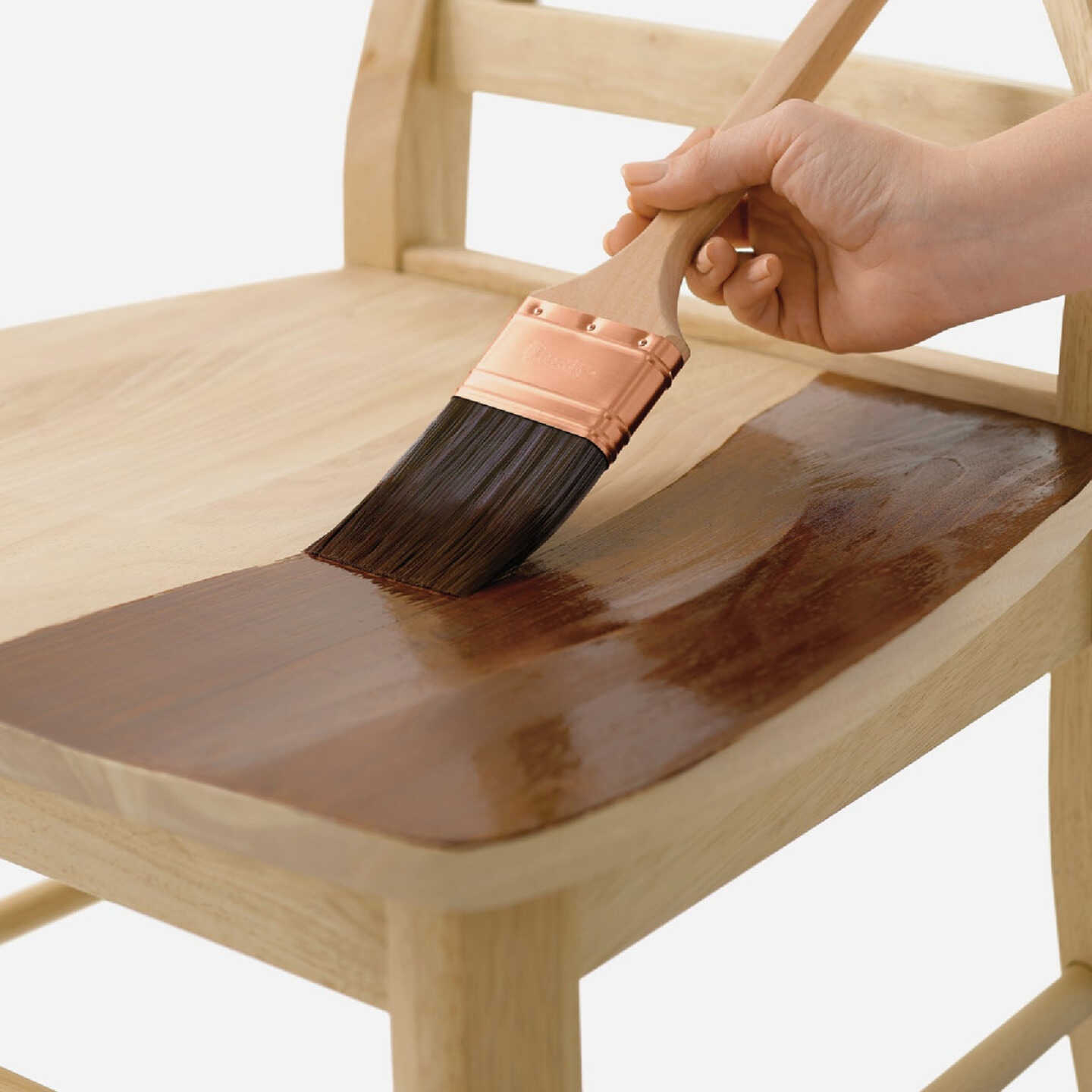 Minwax Polyshades 1/2 Pt. Satin Stain & Finish Polyurethane In 1-Step, American Chestnut Image 2