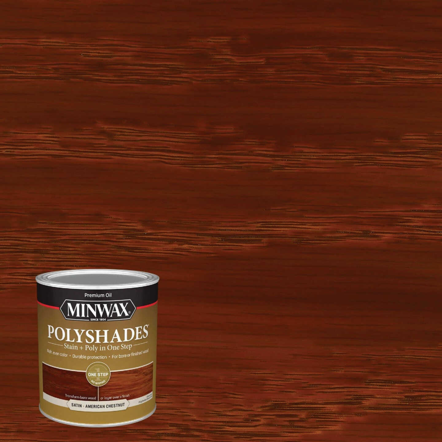 Minwax Polyshades 1 Qt. Satin Stain & Finish Polyurethane In 1-Step, American Chestnut Image 8