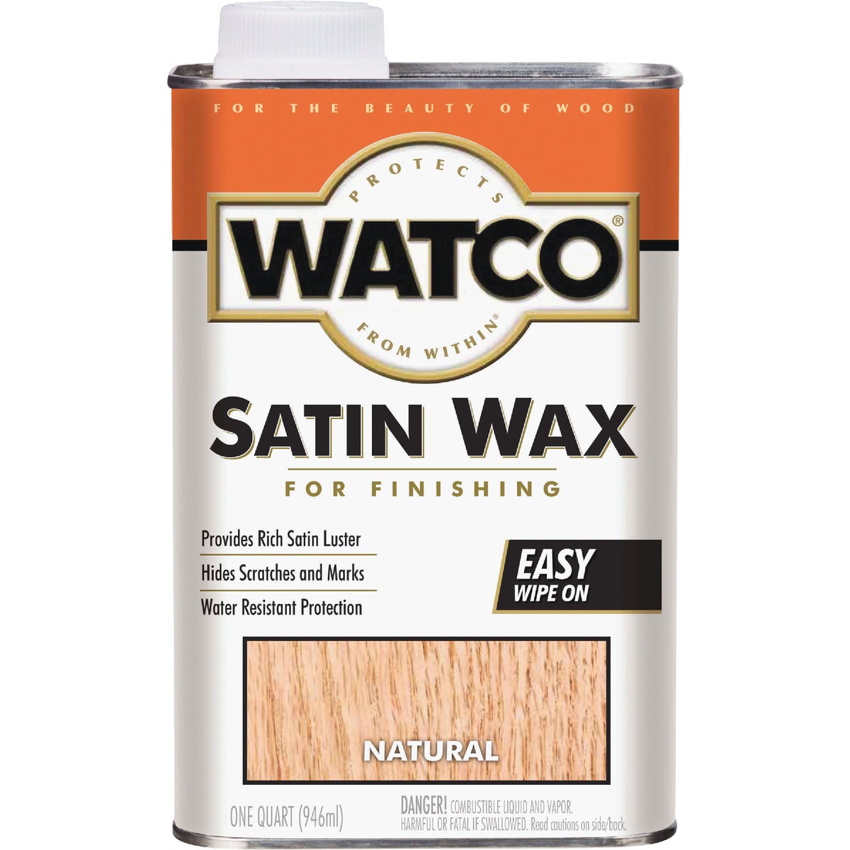Watco Satin Wood Finishing Wax, Quart Image 2