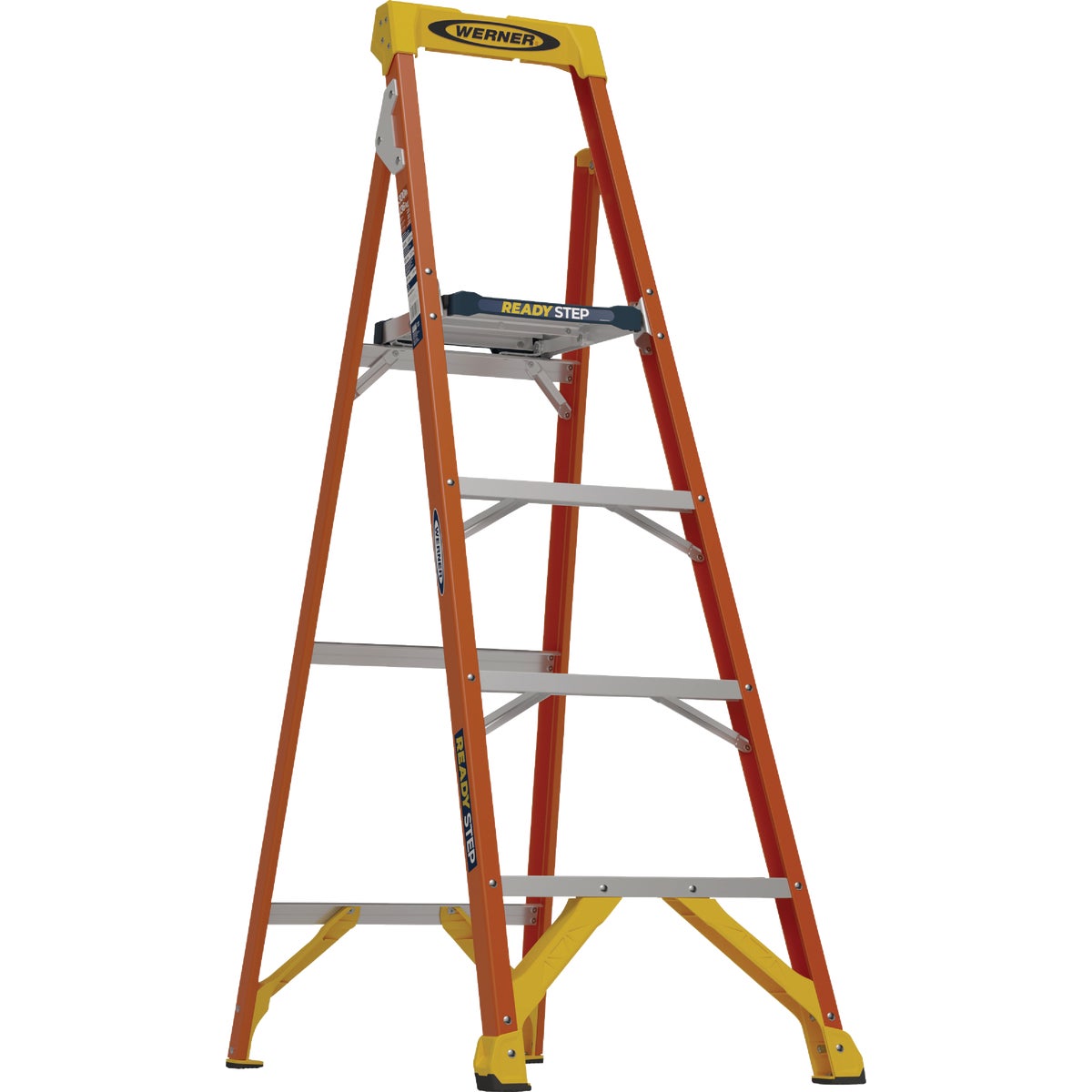 Werner Ready Step 5.5 Ft. Fiberglass Step Ladder with 300 Lb. Load Capacity Type IA Ladder Rating