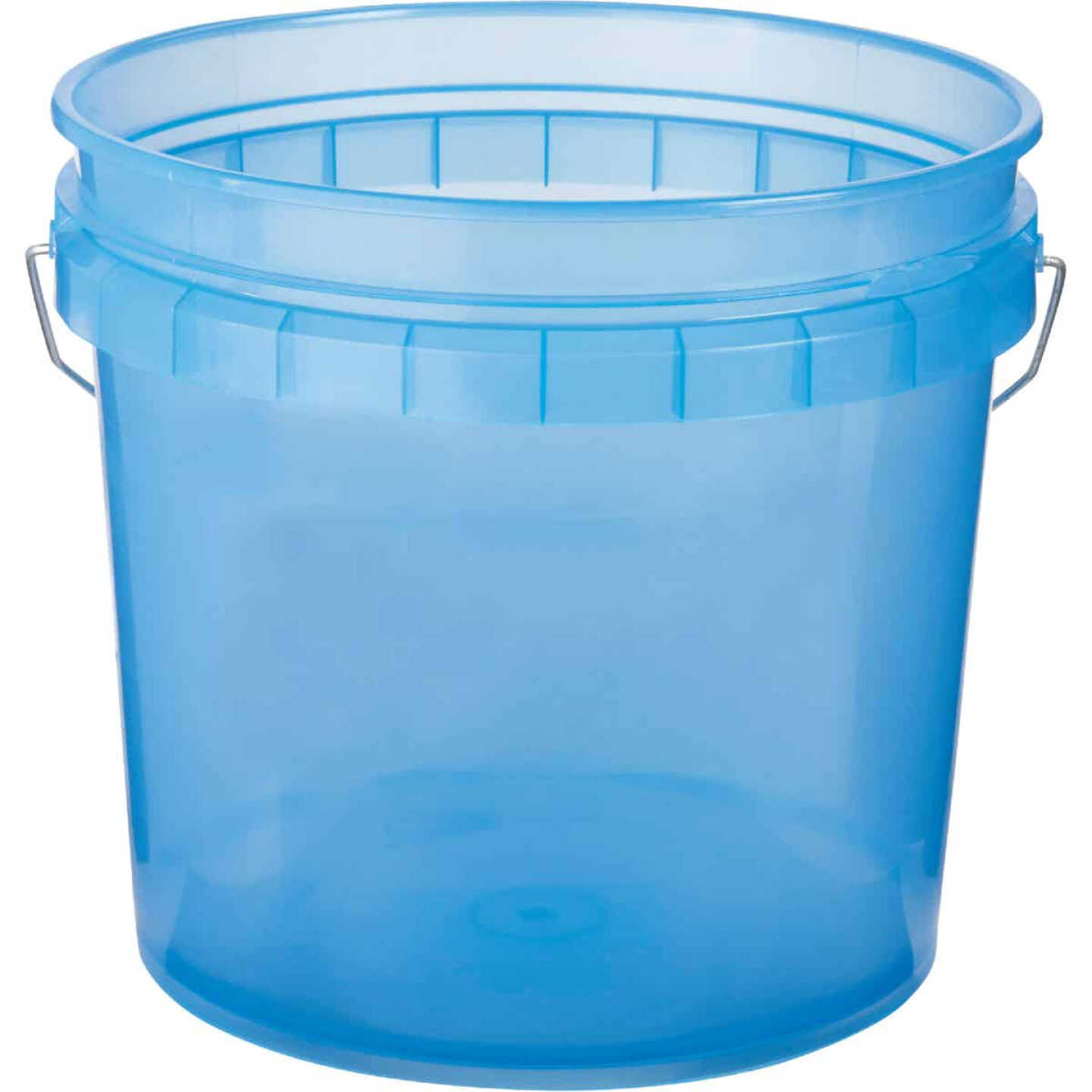 Leaktite 3.5 Gal. Blue Translucent Bucket Image 1