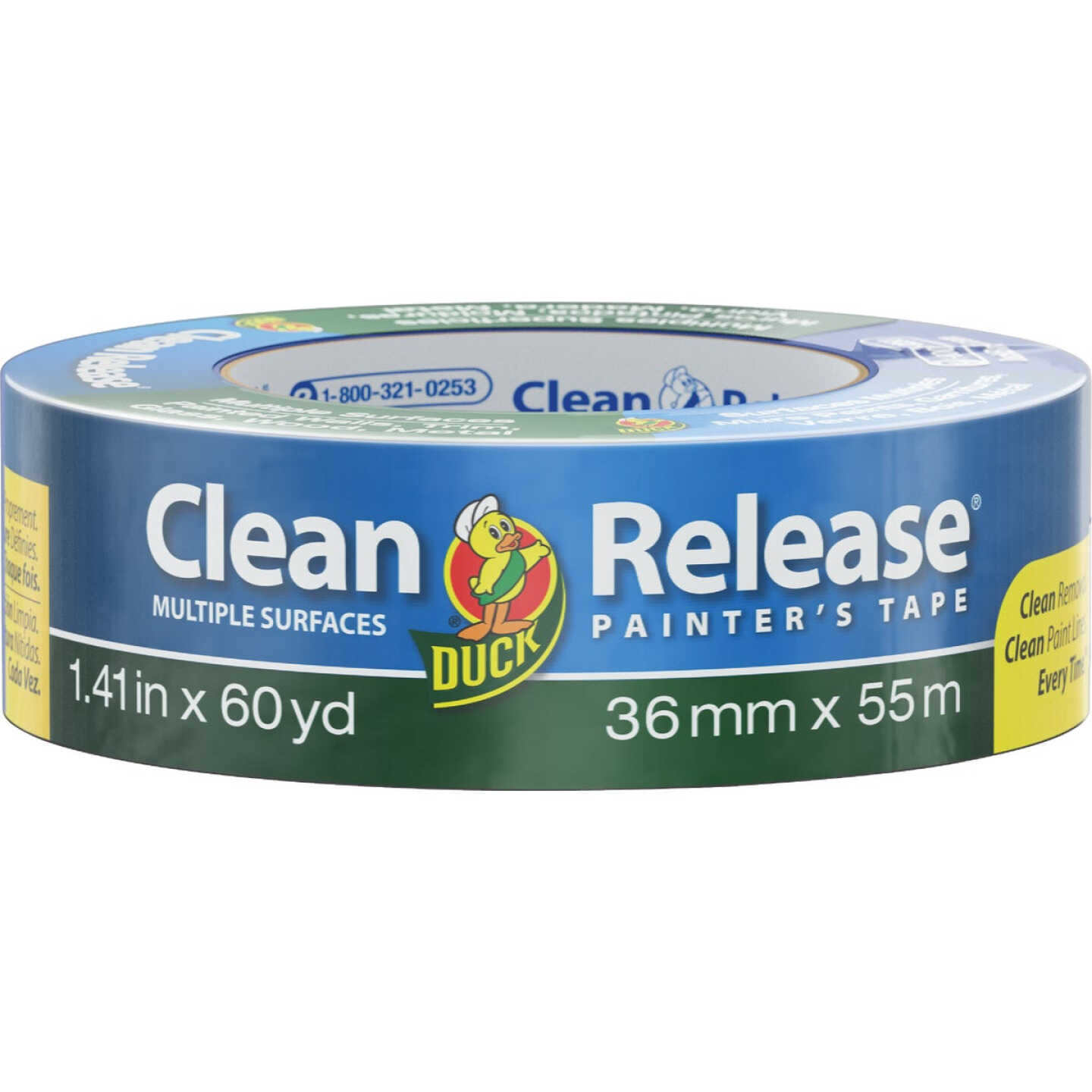Duck Clean Release 1.41 In. x 60 Yd. Blue Painters Tape Image 1