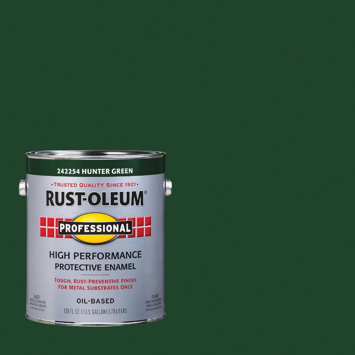Rust-Oleum Gloss VOC for SCAQMD Professional Enamel, Hunter Green, 1 Gal.