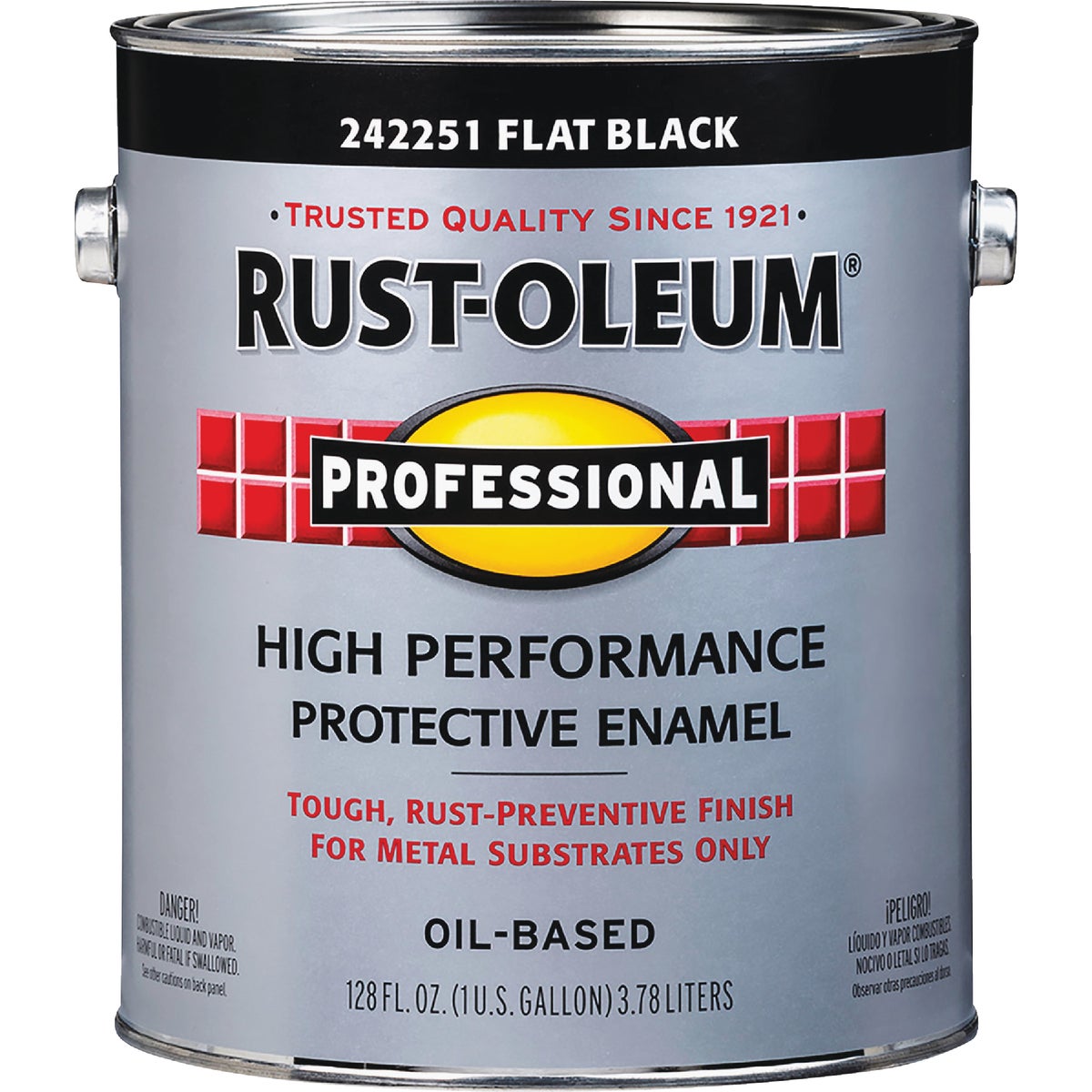 Rust-Oleum Flat VOC for SCAQMD Professional Enamel, Black, 1 Gal. Image 3