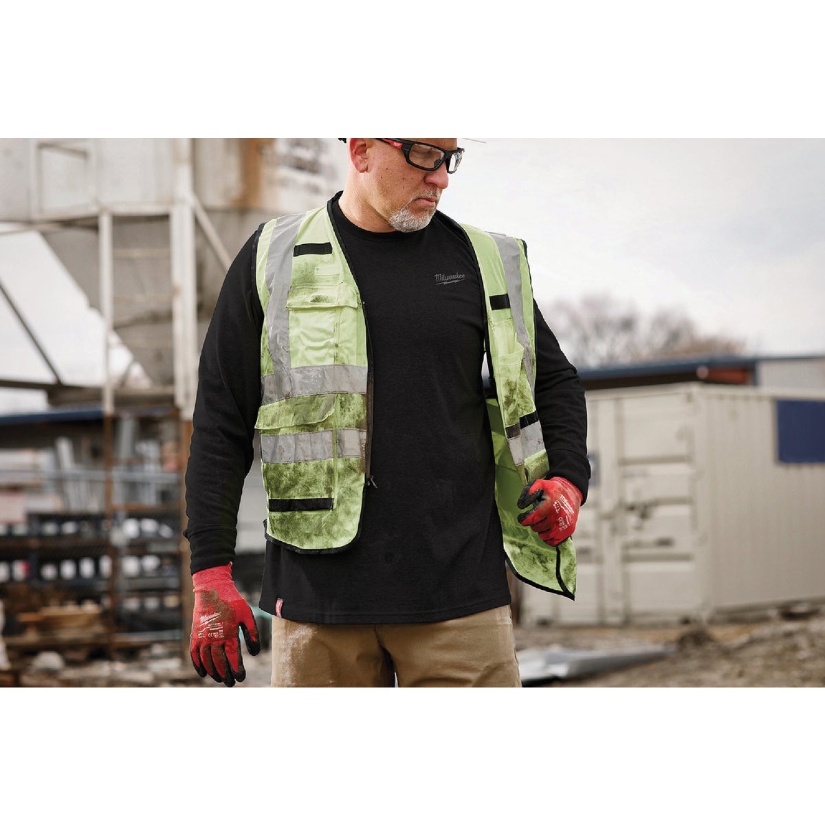 Milwaukee Large Black Long Sleeve Unisex Hybrid Work Shirt Image 4